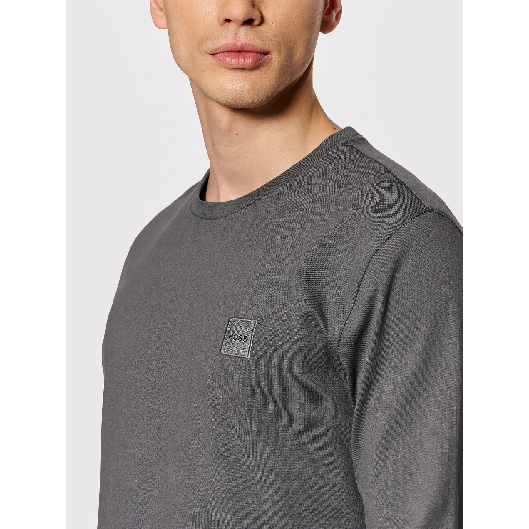 Boss Longsleeve Tacks 1 50462772 Gri Regular Fit - Pled.ro