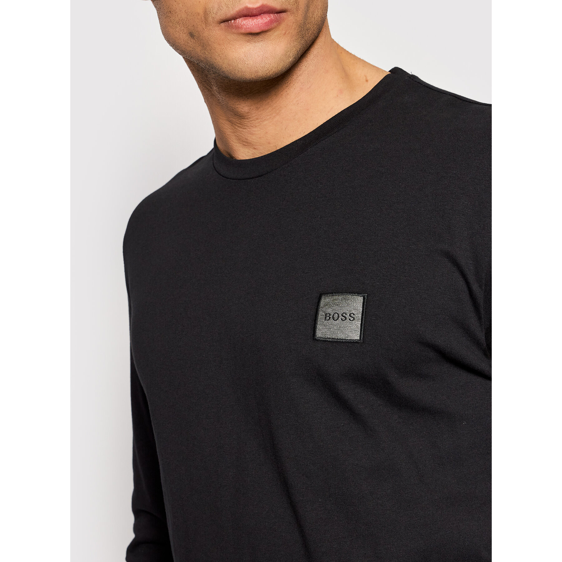 Boss Longsleeve Tacks 1 50462772 Negru Regular Fit - Pled.ro