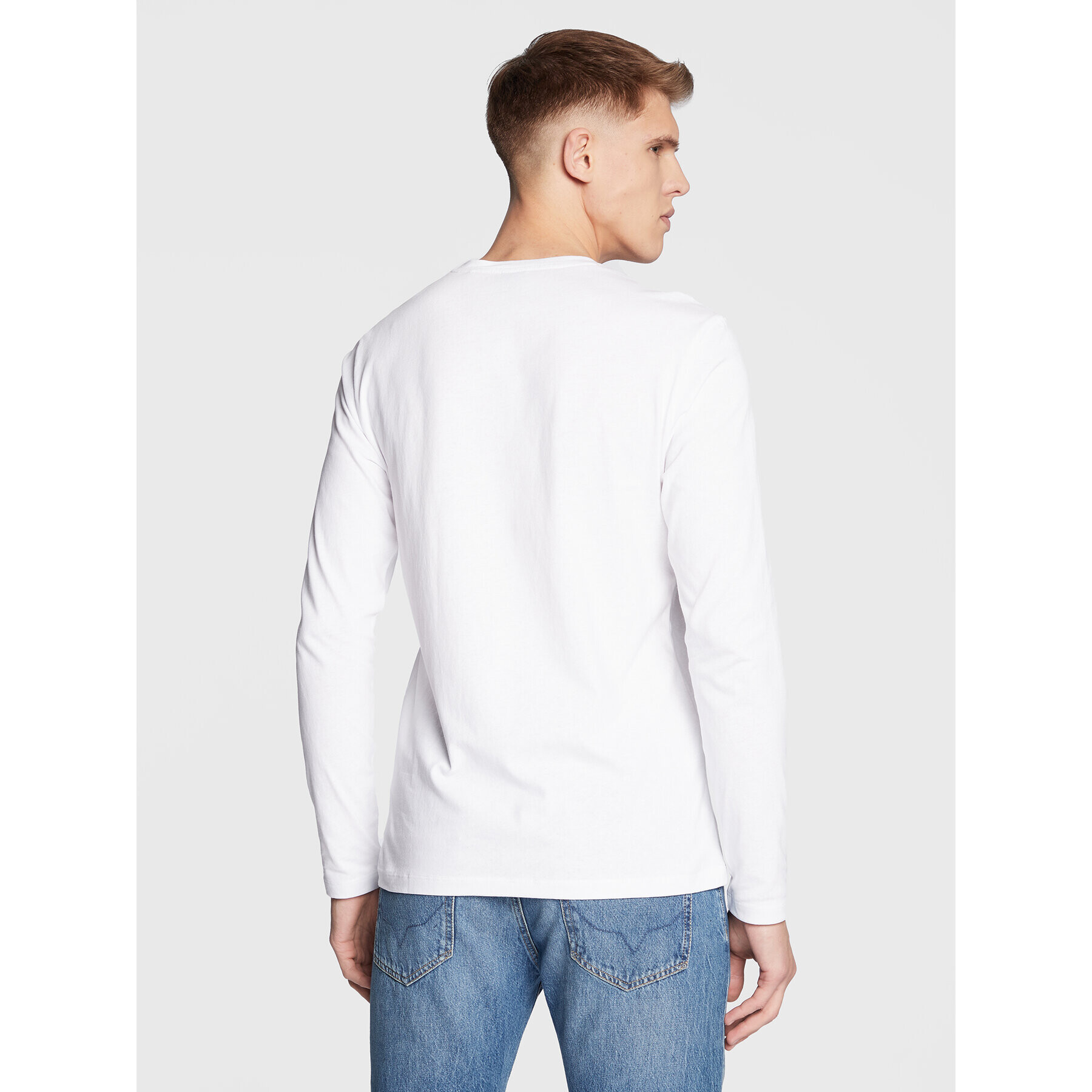 Boss Longsleeve Tacks 50476192 Alb Regular Fit - Pled.ro