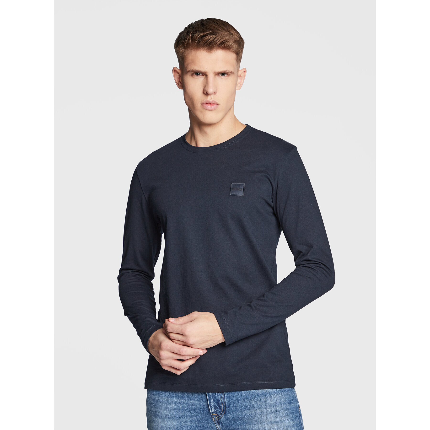 Boss Longsleeve Tacks 50476192 Bleumarin Regular Fit - Pled.ro