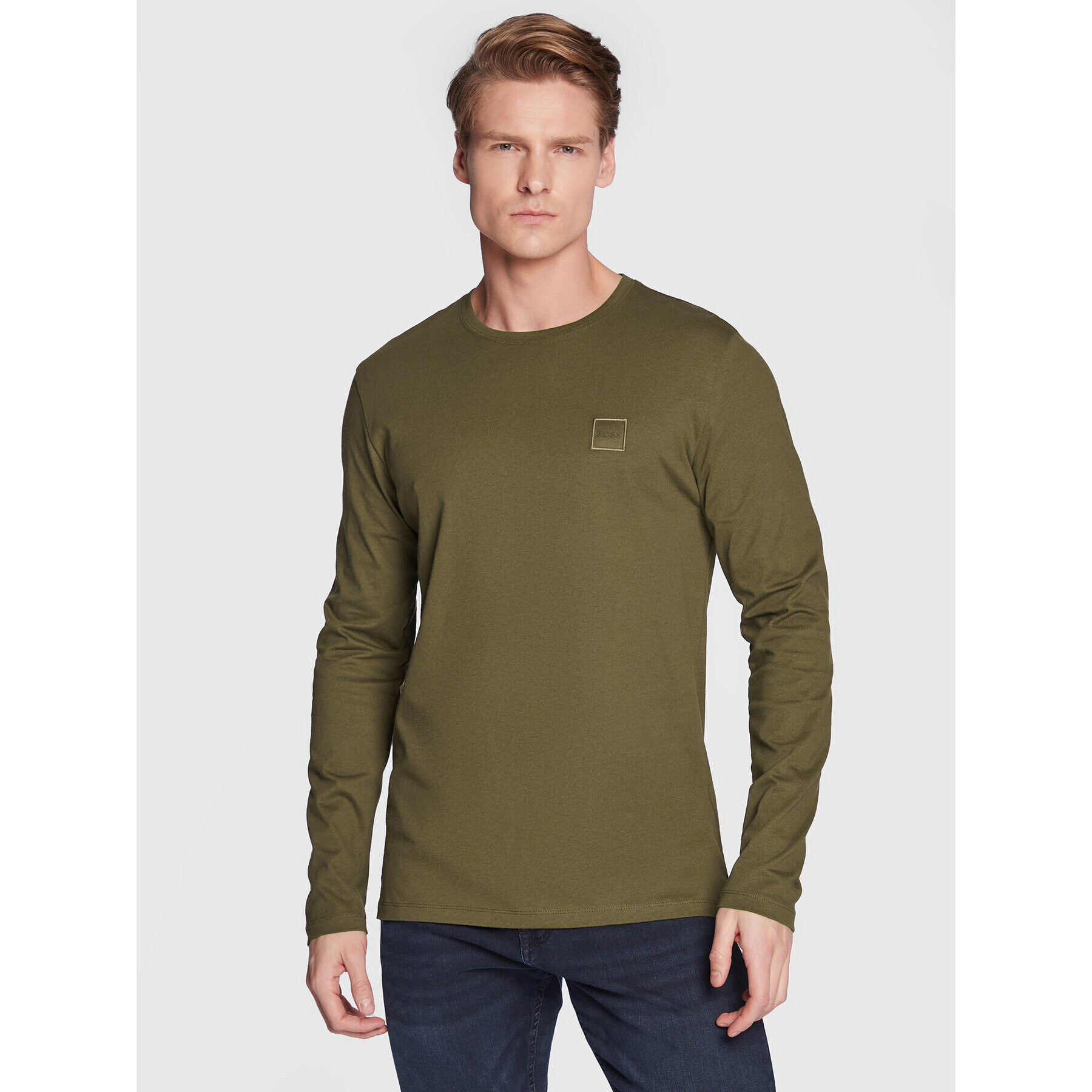 Boss Longsleeve Tacks 50476192 Verde Regular Fit - Pled.ro