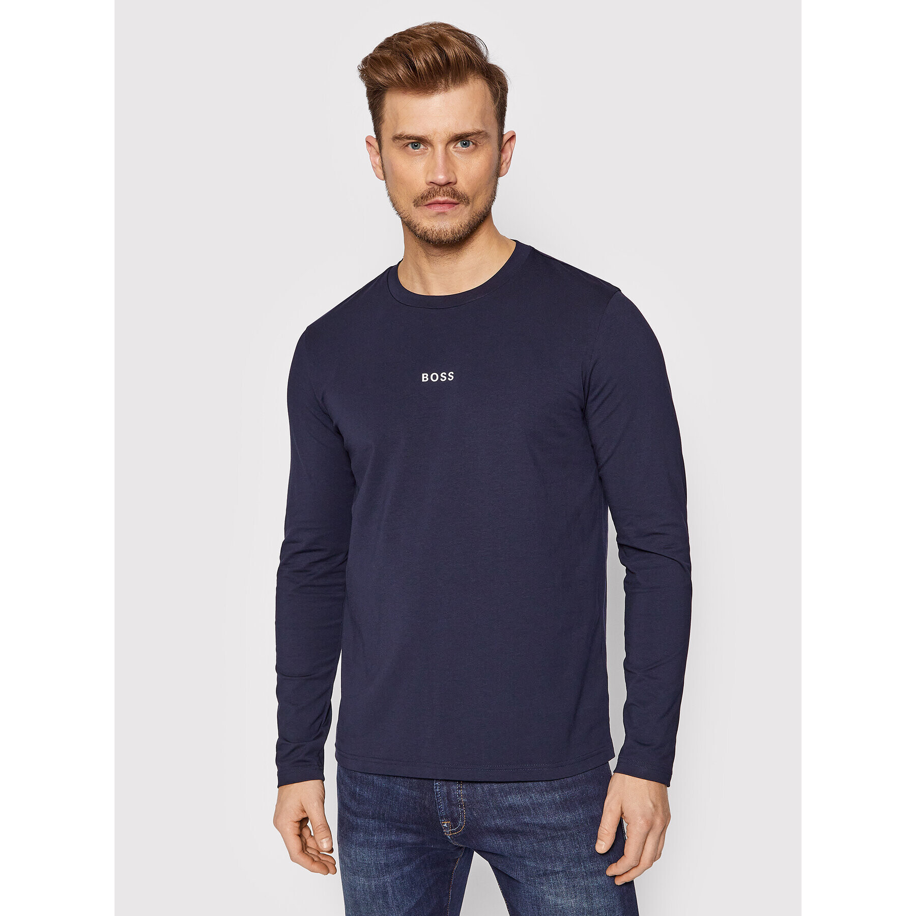 Boss Longsleeve Tchark 1 50462807 Bleumarin Regular Fit - Pled.ro