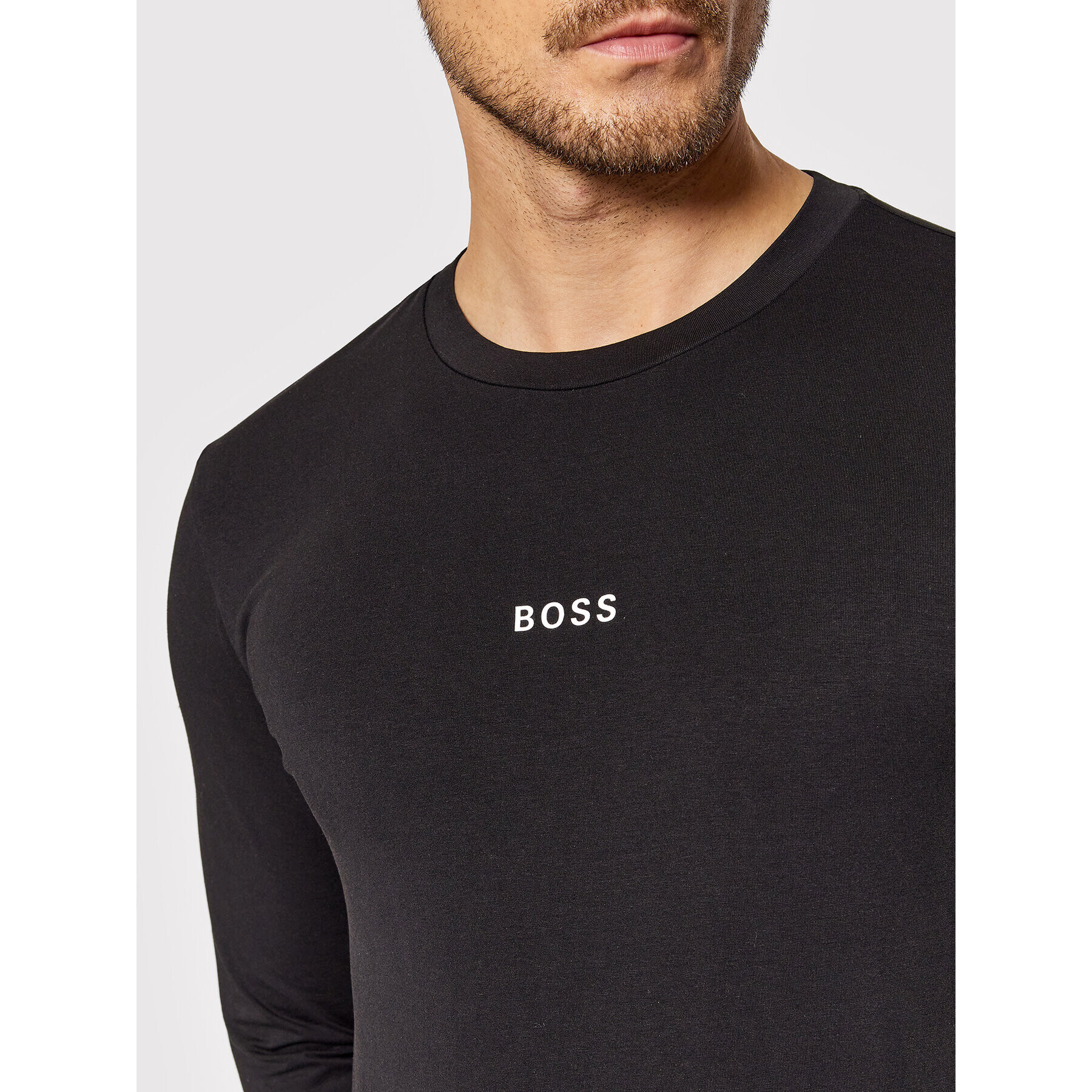 Boss Longsleeve Tchark 1 50462807 Negru Regular Fit - Pled.ro