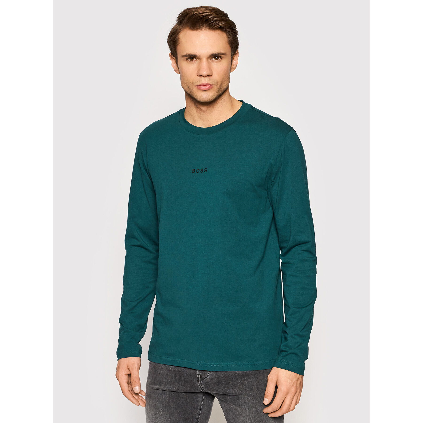 Boss Longsleeve TChark 1 50462807 Verde Regular Fit - Pled.ro