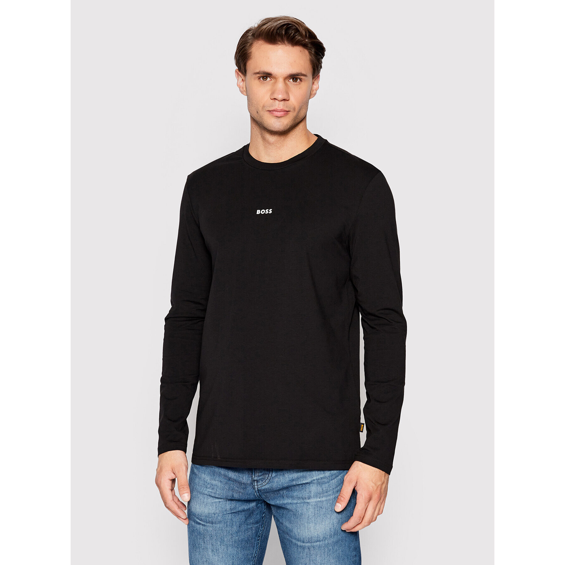 Boss Longsleeve Tchark 50473286 Negru Regular Fit - Pled.ro