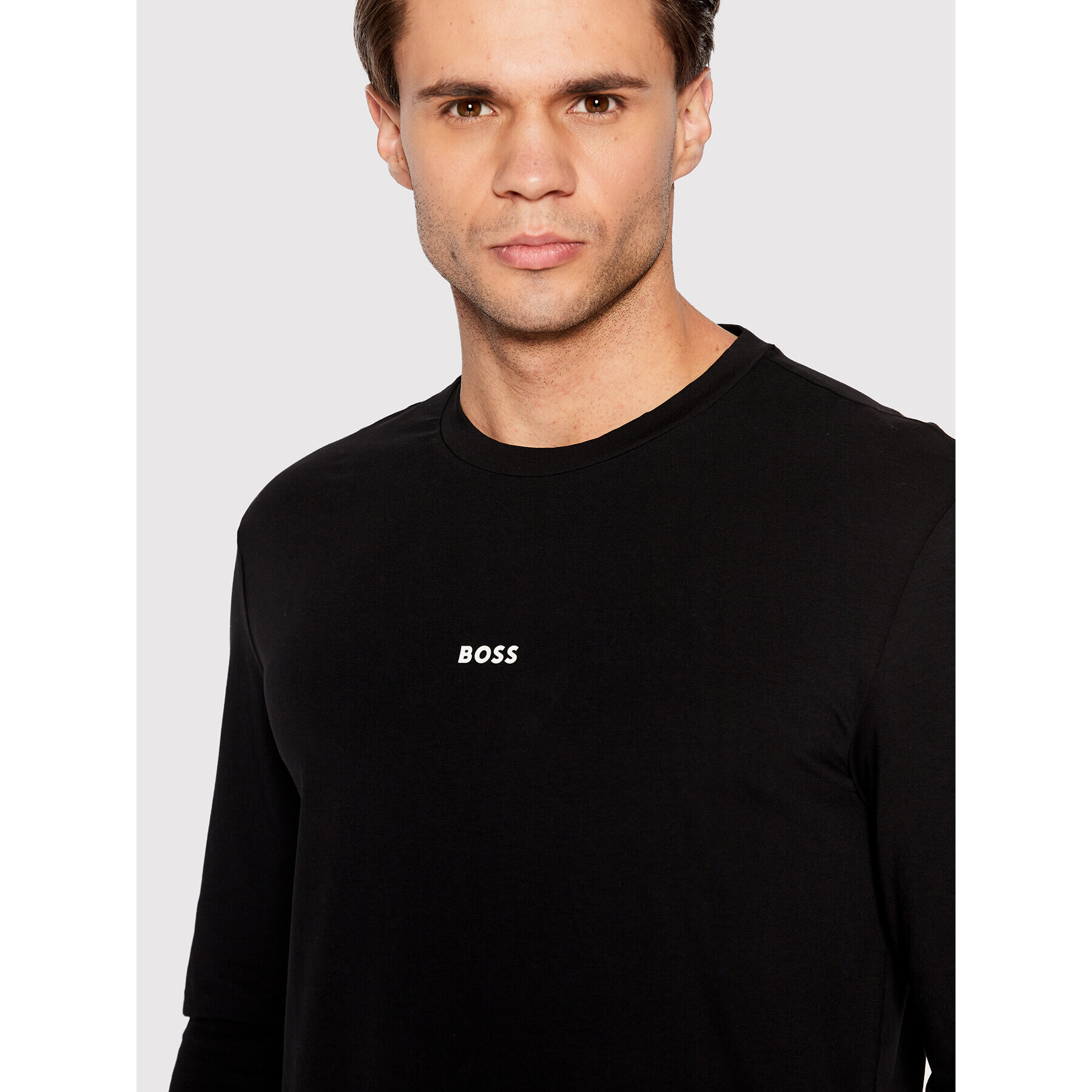 Boss Longsleeve Tchark 50473286 Negru Regular Fit - Pled.ro