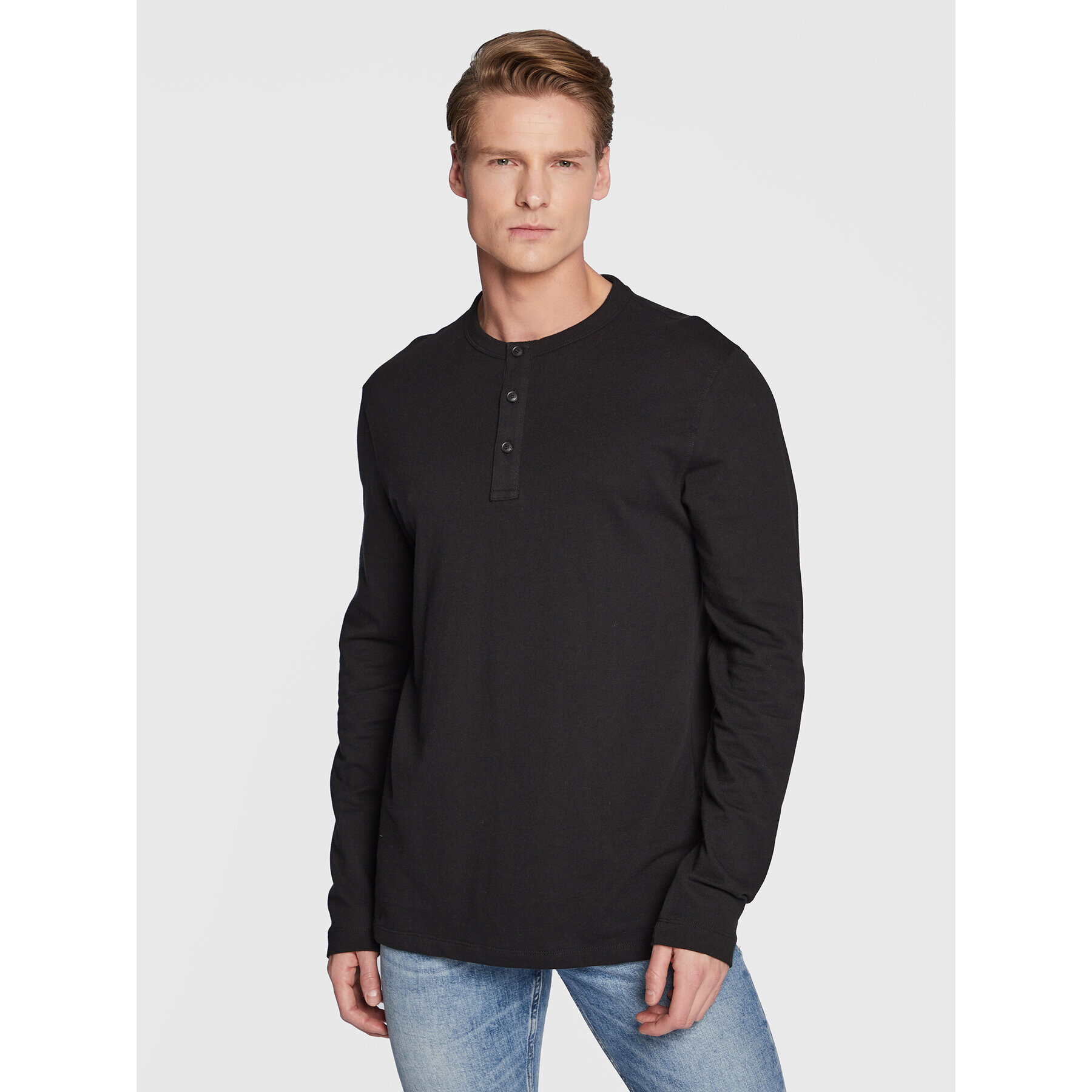 Boss Longsleeve Teetwill 50476201 Negru Regular Fit - Pled.ro