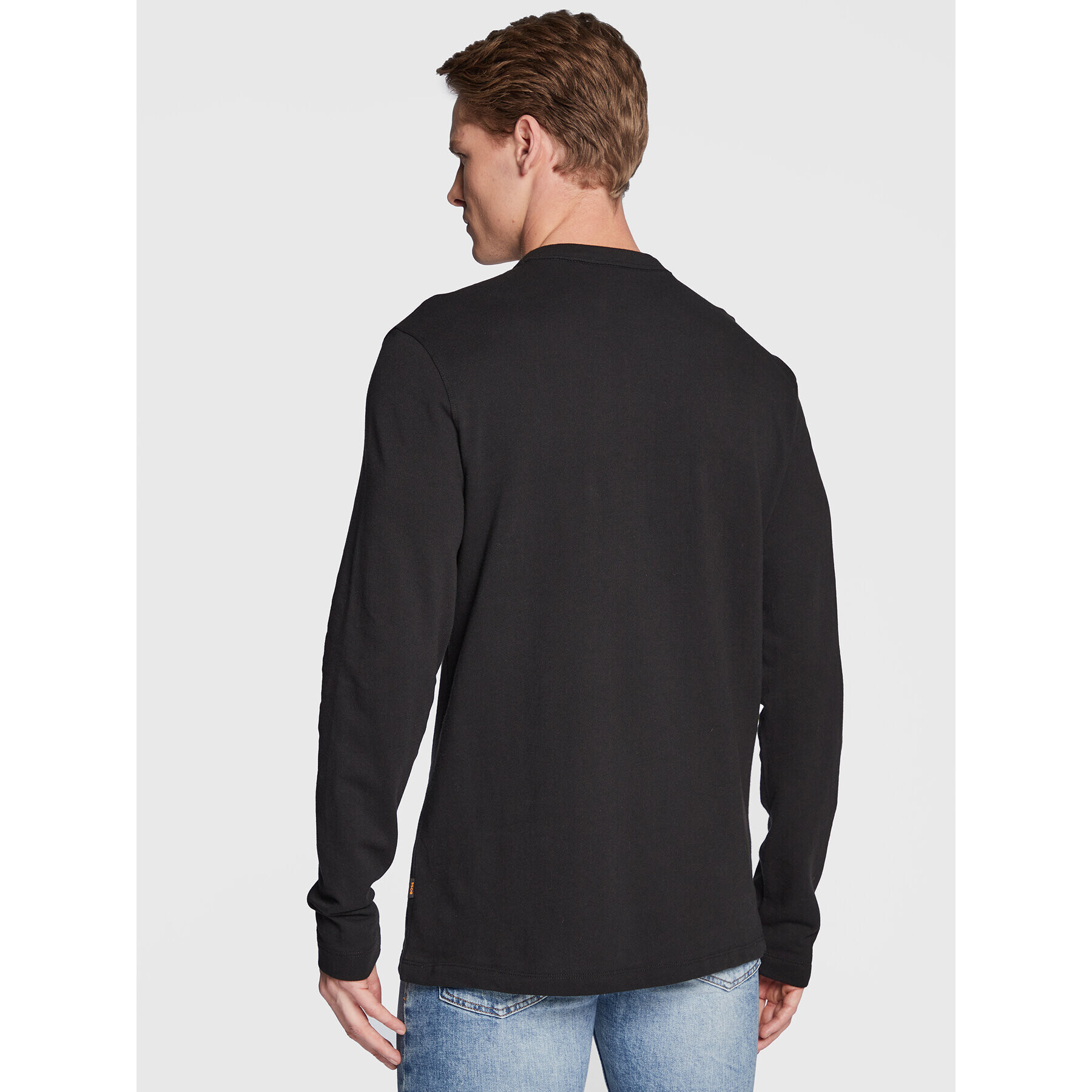 Boss Longsleeve Teetwill 50476201 Negru Regular Fit - Pled.ro