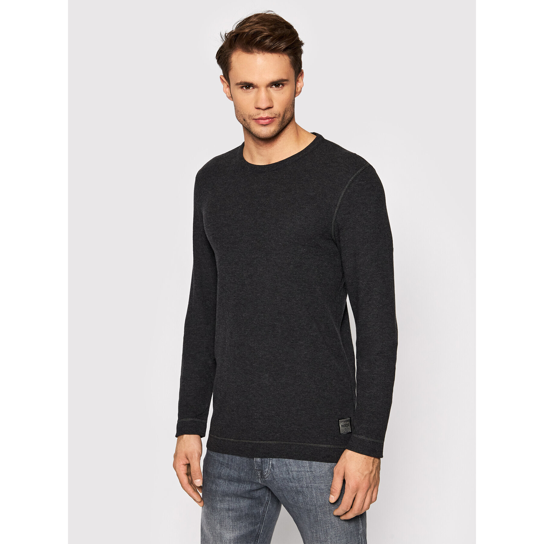 Boss Longsleeve Tempest 1 50462773 Gri Slim Fit - Pled.ro