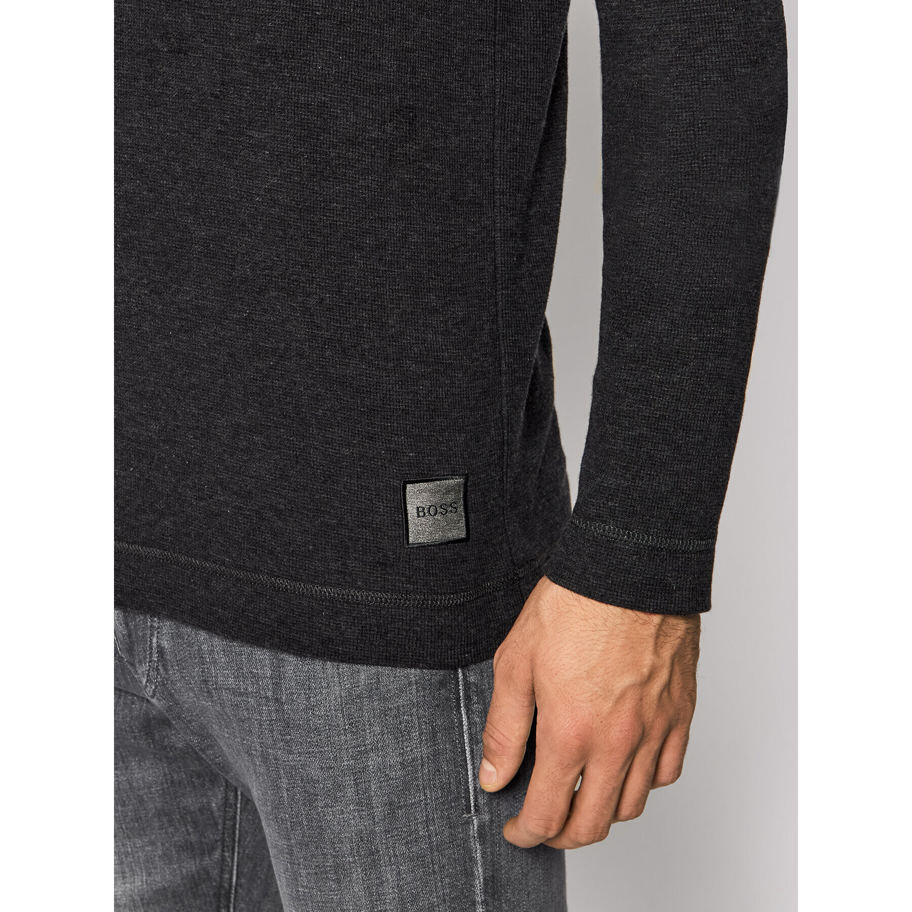 Boss Longsleeve Tempest 1 50462773 Gri Slim Fit - Pled.ro