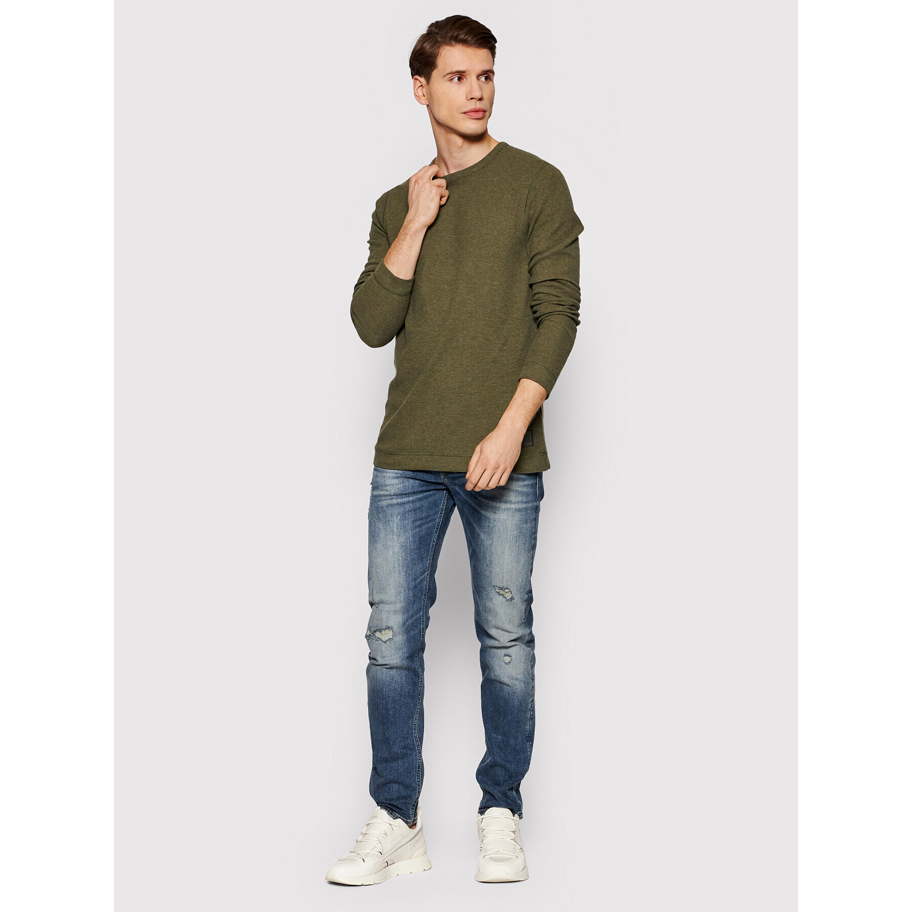 Boss Longsleeve Tempest 1 50462773 Verde Slim Fit - Pled.ro