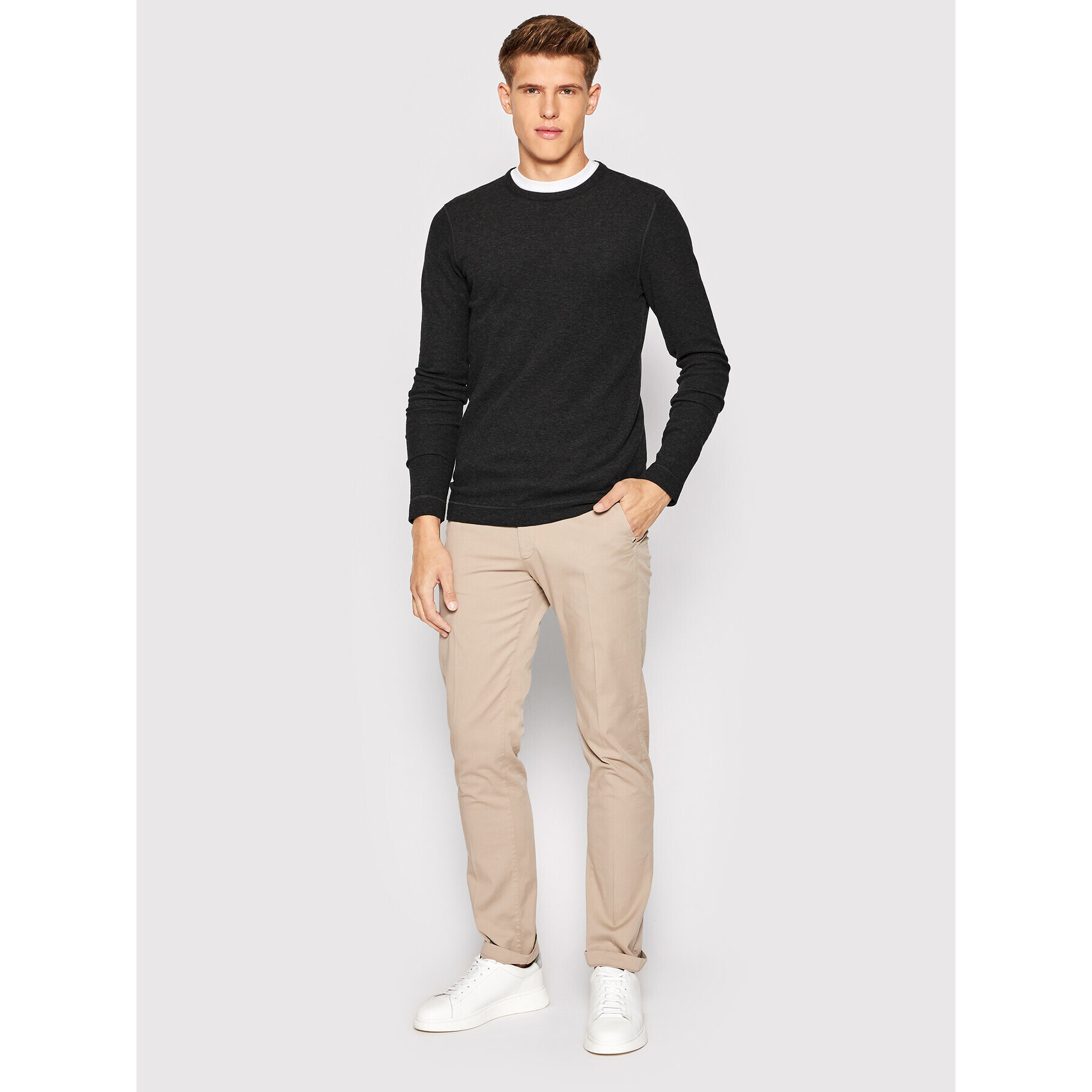 Boss Longsleeve Tempest 50472309 Negru Slim Fit - Pled.ro