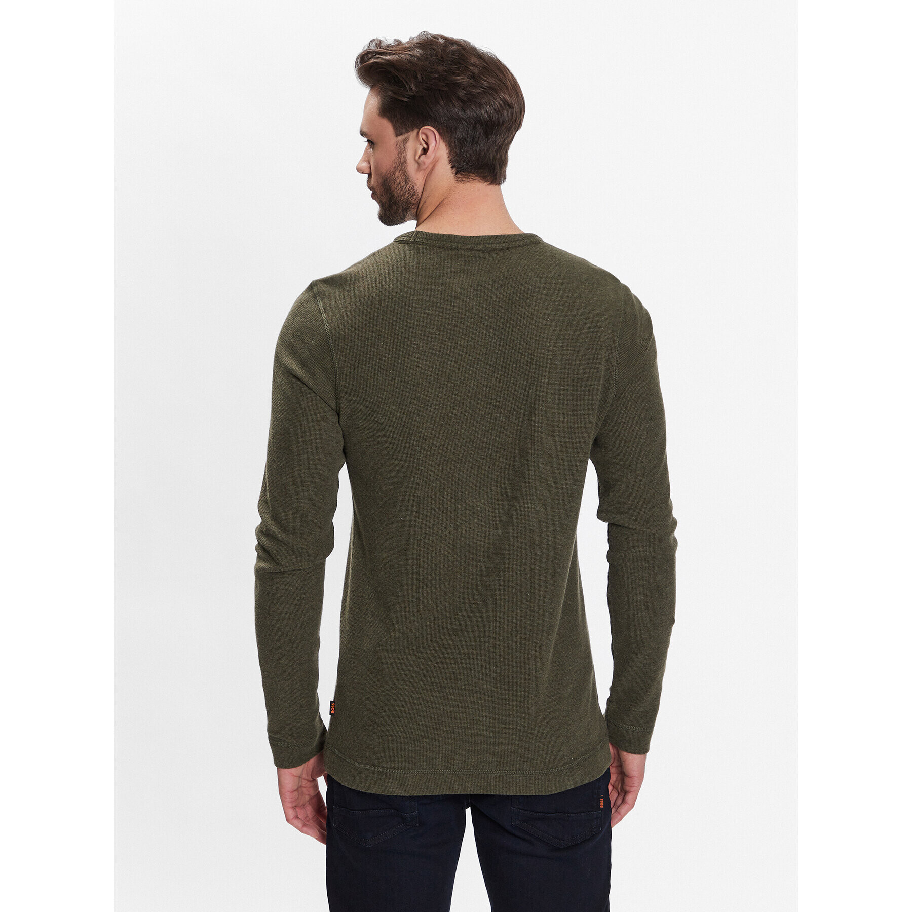 Boss Longsleeve Tempest 50472309 Verde Slim Fit - Pled.ro