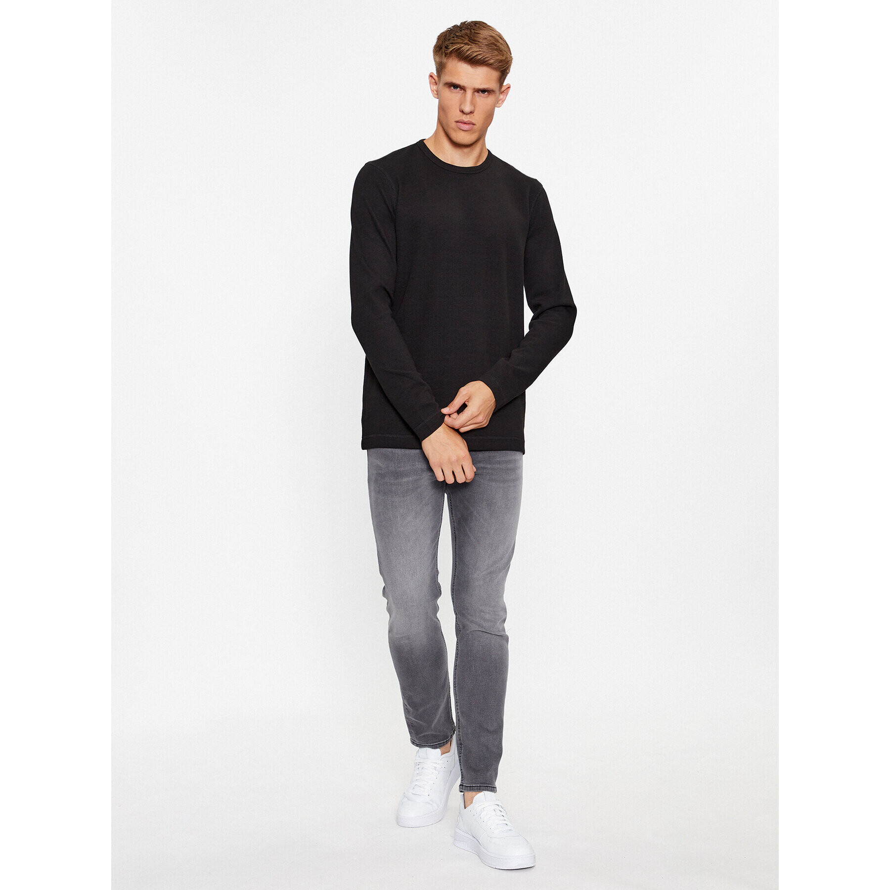 Boss Longsleeve Tempesto 50487131 Negru Regular Fit - Pled.ro