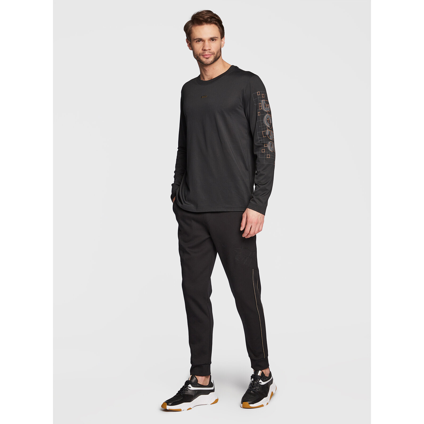 Boss Longsleeve Togn 1 50477242 Negru Regular Fit - Pled.ro