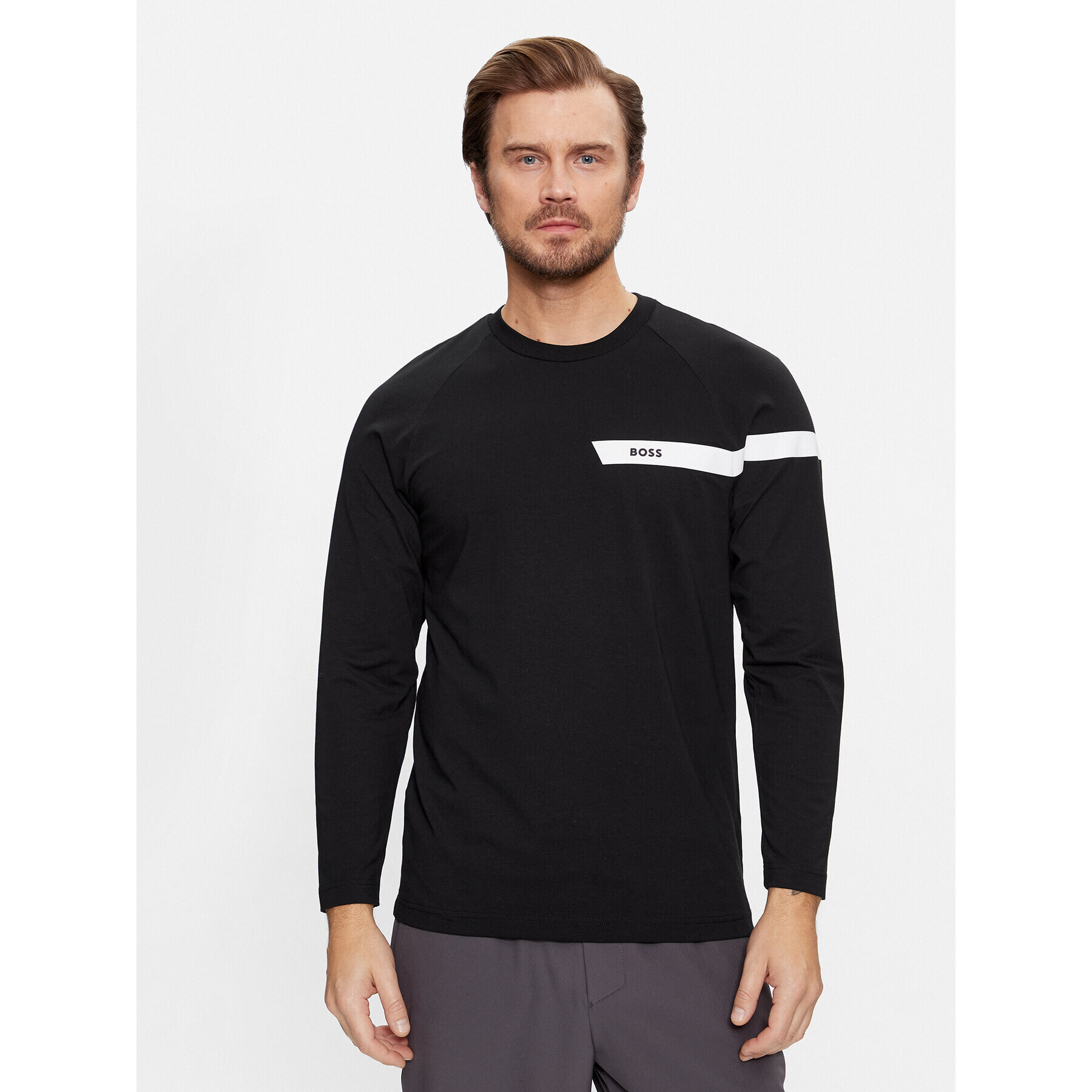 Boss Longsleeve Togn 1 50501228 Negru Regular Fit - Pled.ro