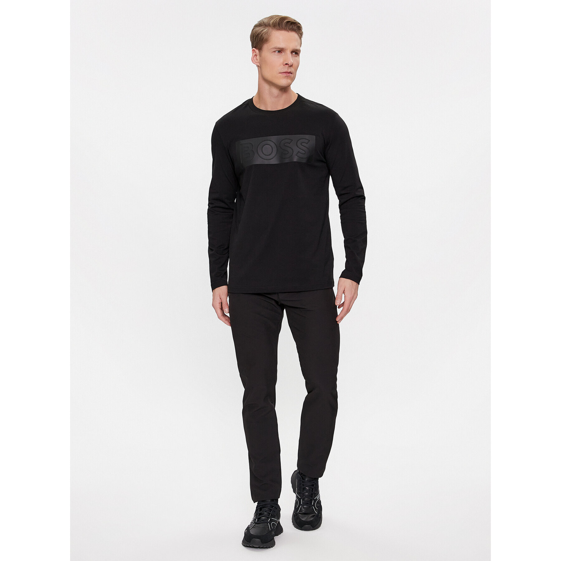 Boss Longsleeve Togn 1 50506345 Negru Regular Fit - Pled.ro