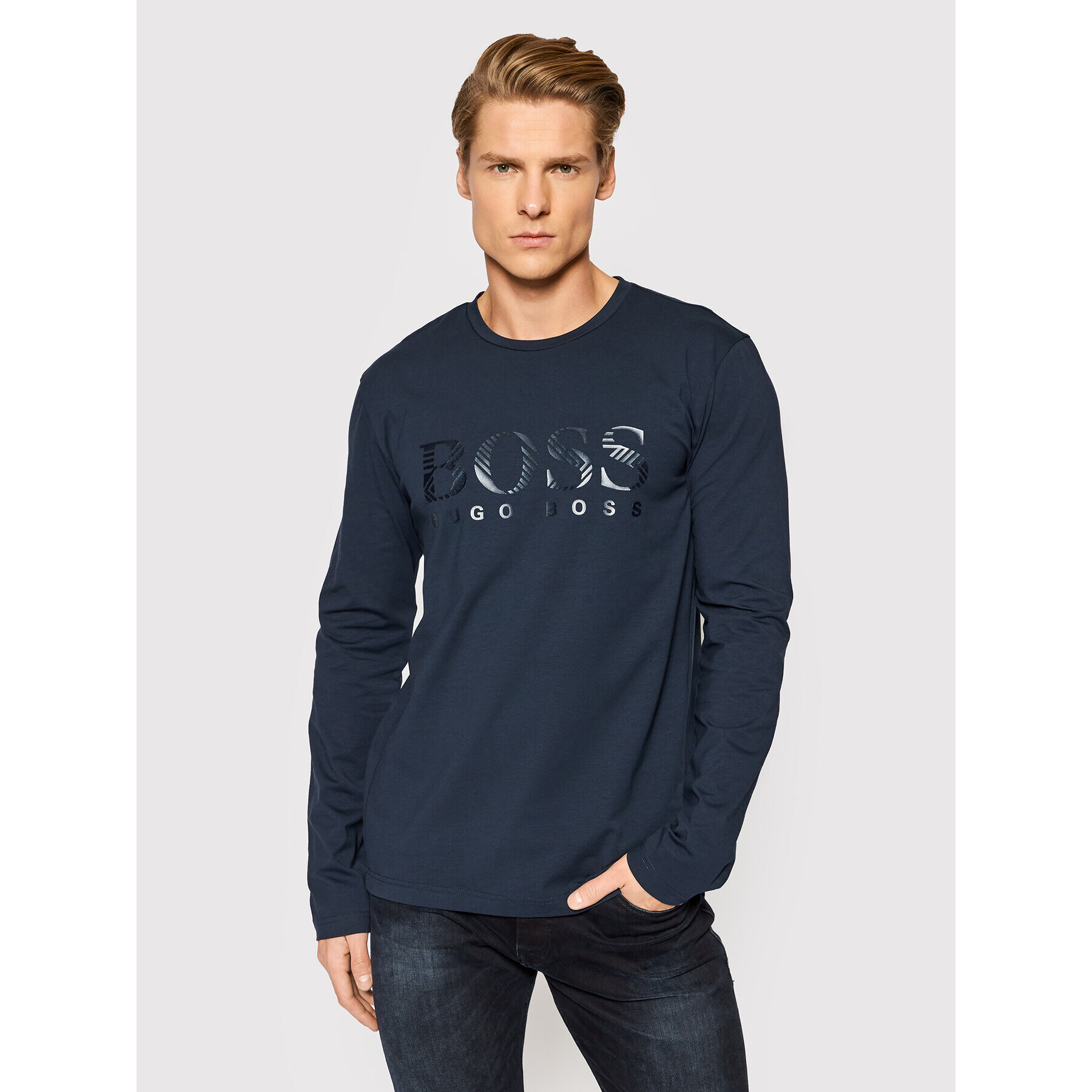 Boss Longsleeve Togn 2 50462871 Bleumarin Regular Fit - Pled.ro