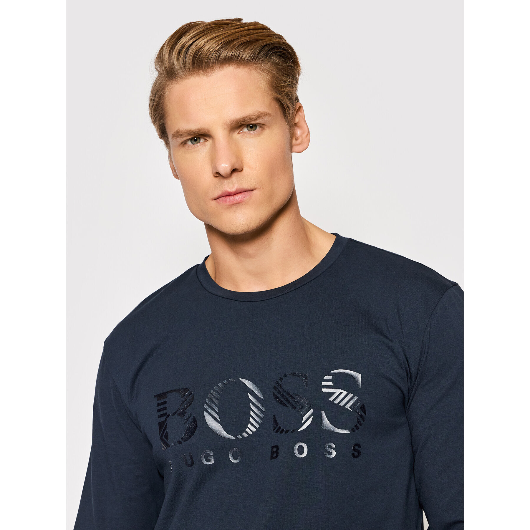 Boss Longsleeve Togn 2 50462871 Bleumarin Regular Fit - Pled.ro