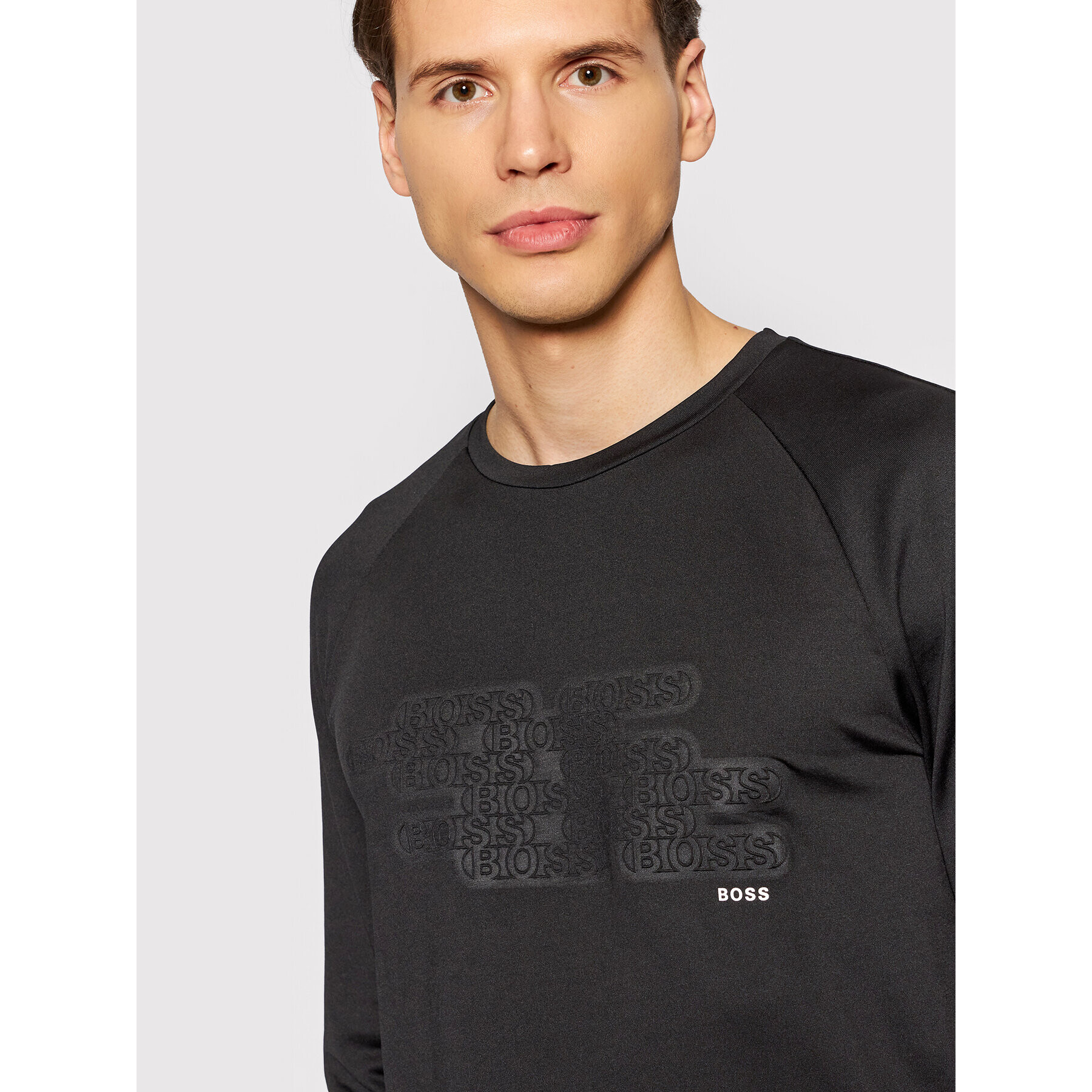 Boss Longsleeve Togn 3 50457463 Negru Slim Fit - Pled.ro