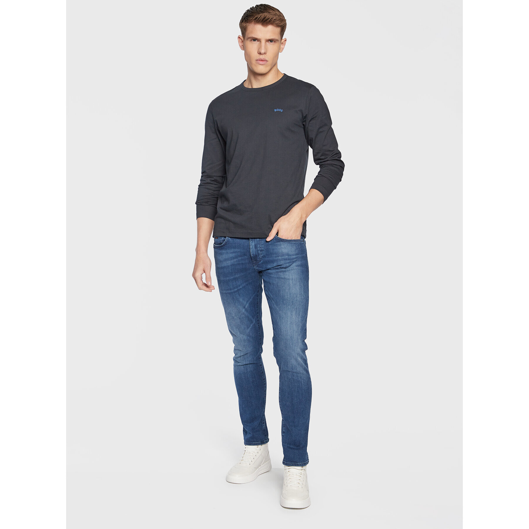 Boss Longsleeve Togn 50472551 Bleumarin Regular Fit - Pled.ro