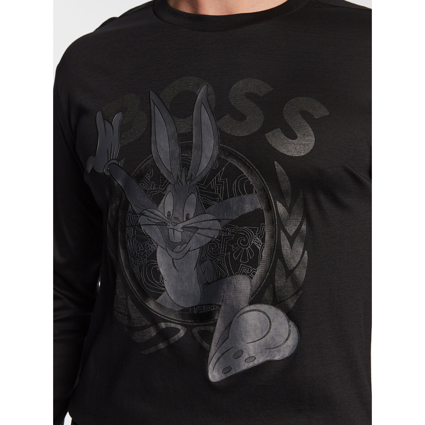 Boss Longsleeve Togn Lunar 50483767 Negru Regular Fit - Pled.ro