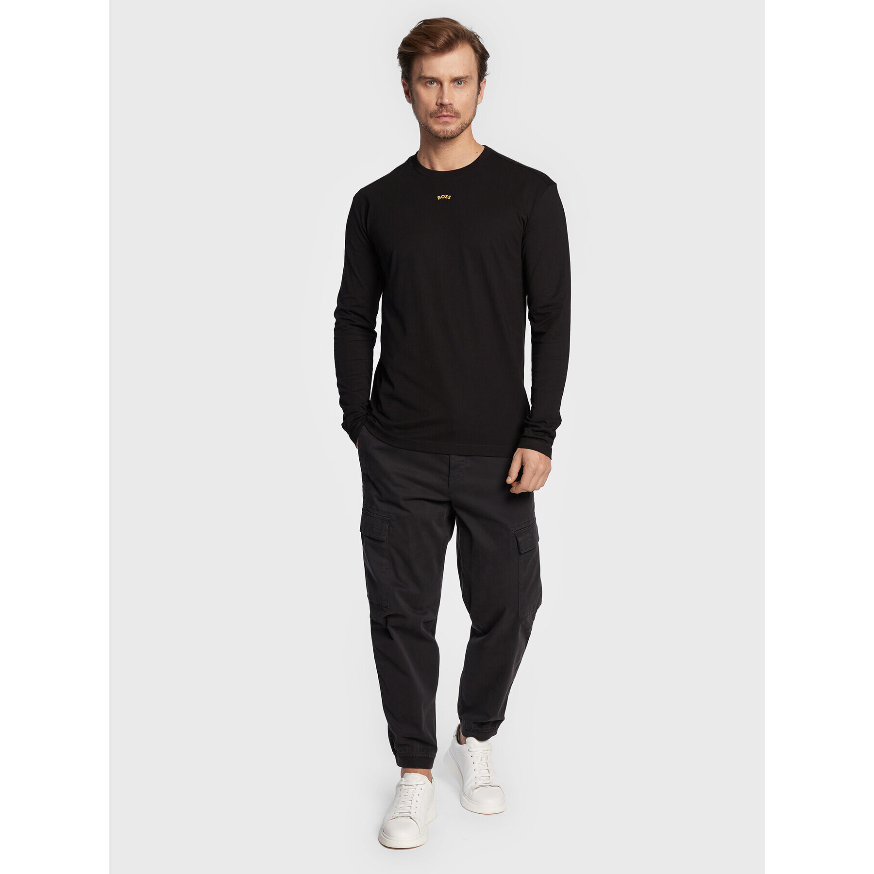 Boss Longsleeve Togngo 1 50477628 Negru Regular Fit - Pled.ro