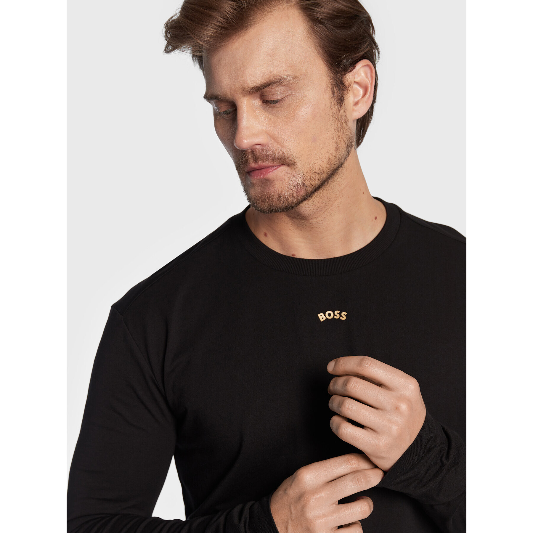 Boss Longsleeve Togngo 1 50477628 Negru Regular Fit - Pled.ro