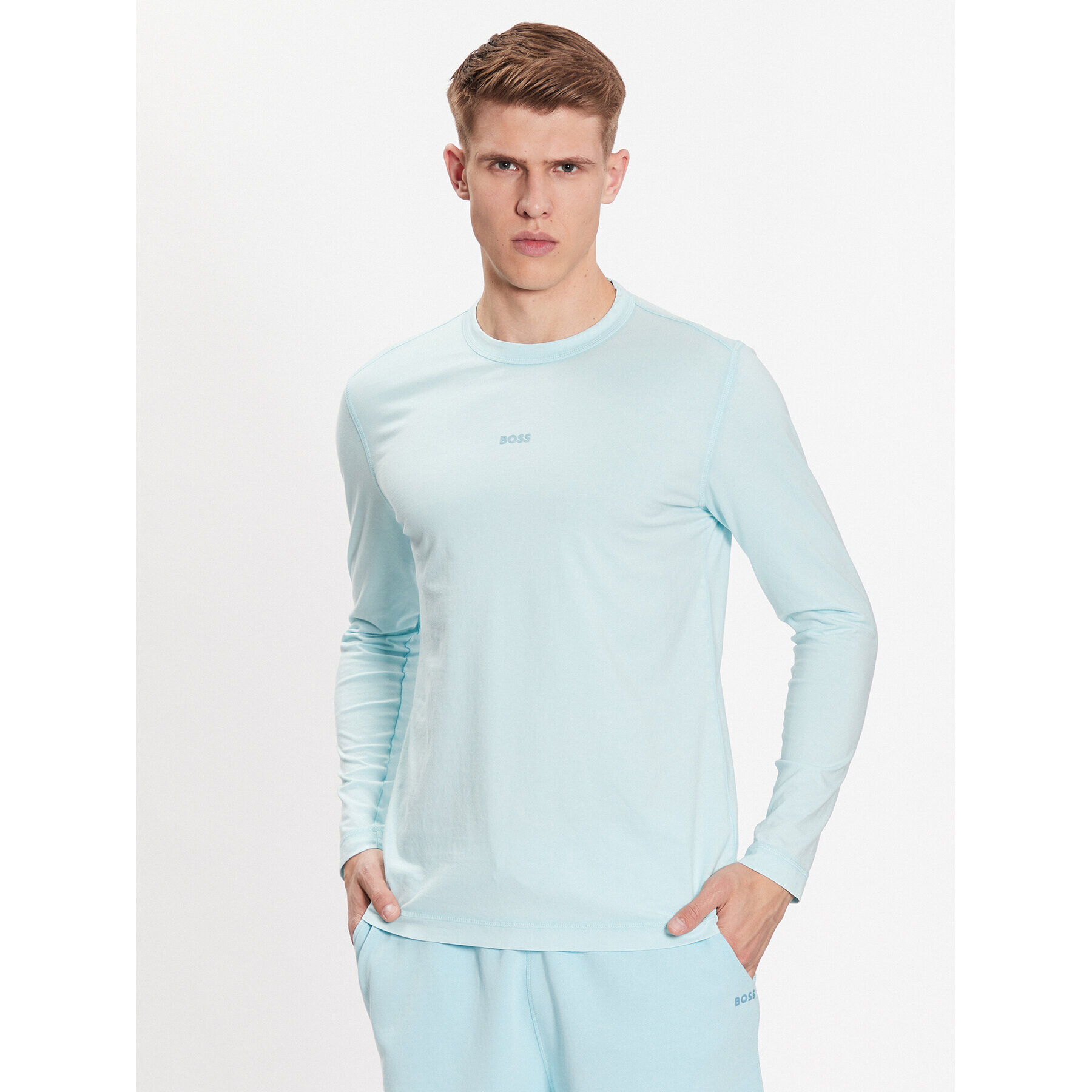 Boss Longsleeve Tokkslong 50477451 Albastru Regular Fit - Pled.ro