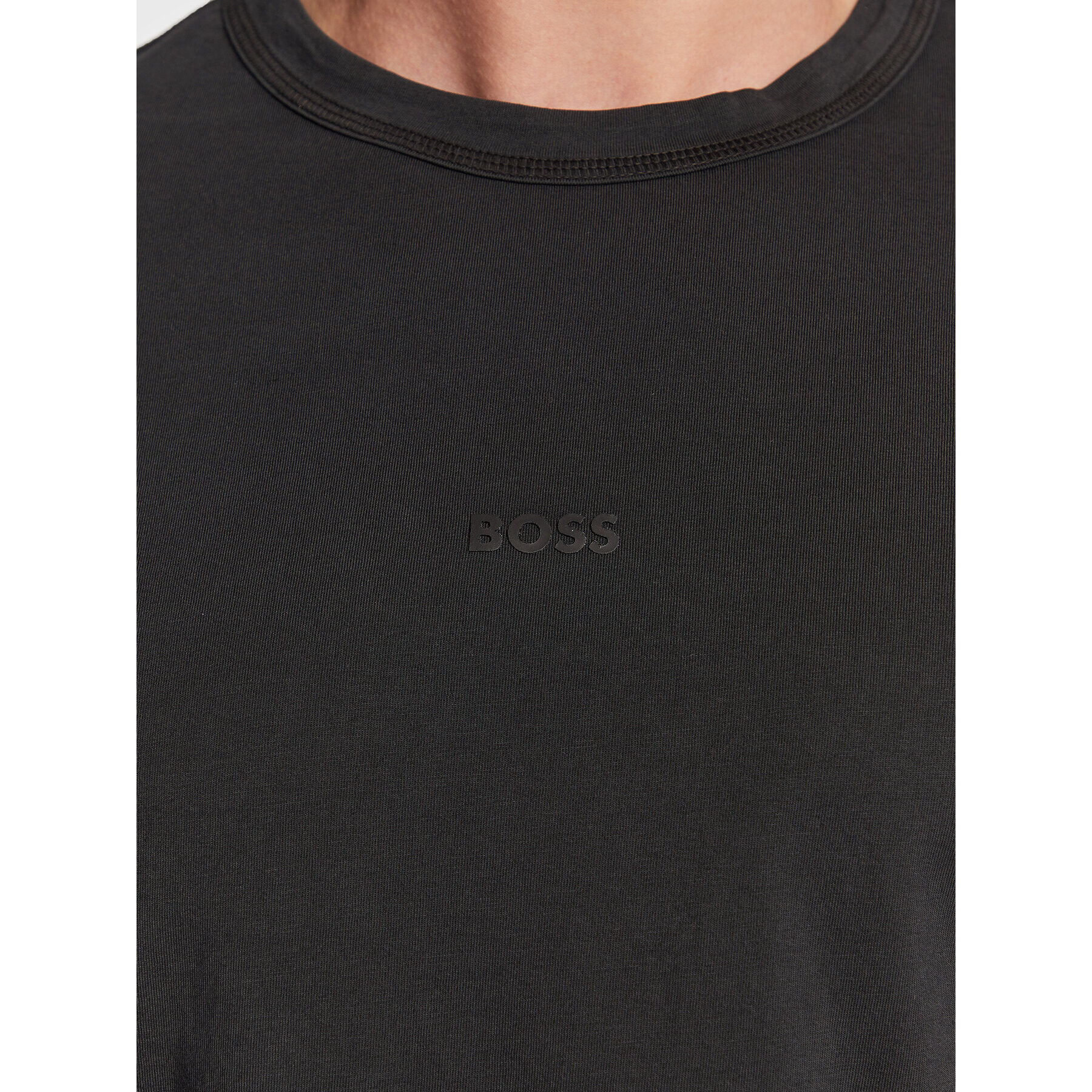 Boss Longsleeve Tokkslong Negru Regular Fit - Pled.ro