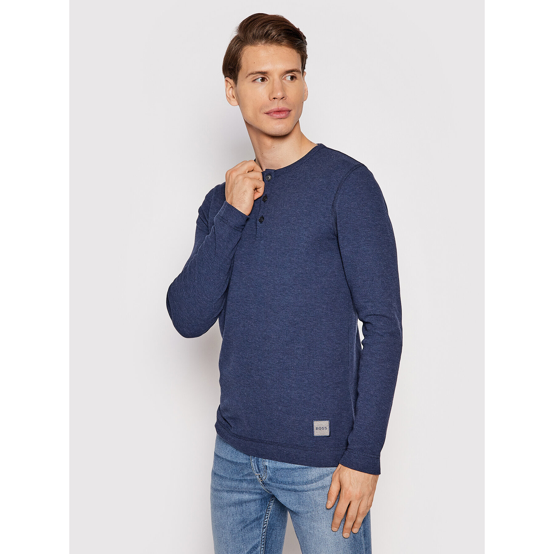 Boss Longsleeve Trix 1 50462821 Bleumarin Slim Fit - Pled.ro