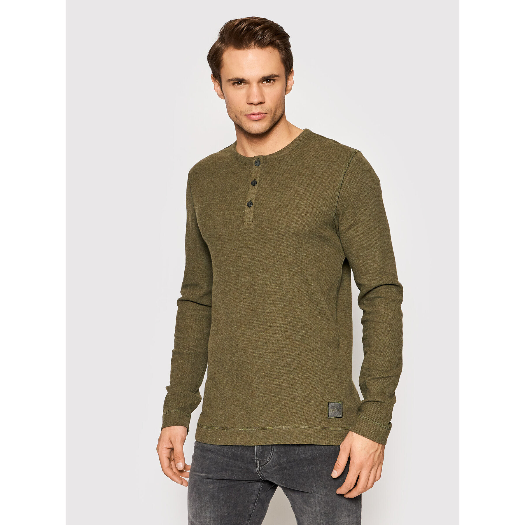 Boss Longsleeve Trix 1 50462821 Verde Slim Fit - Pled.ro