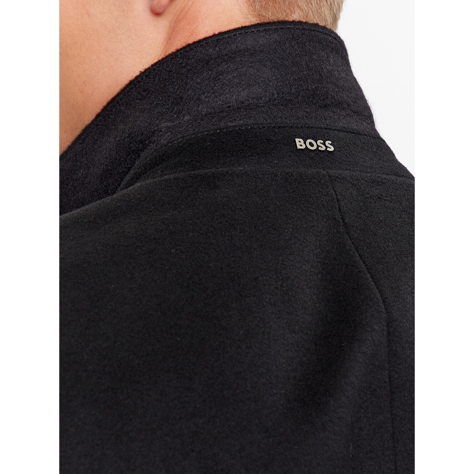 Boss Palton de lână H-Hyde-234 50502327 Negru Slim Fit - Pled.ro