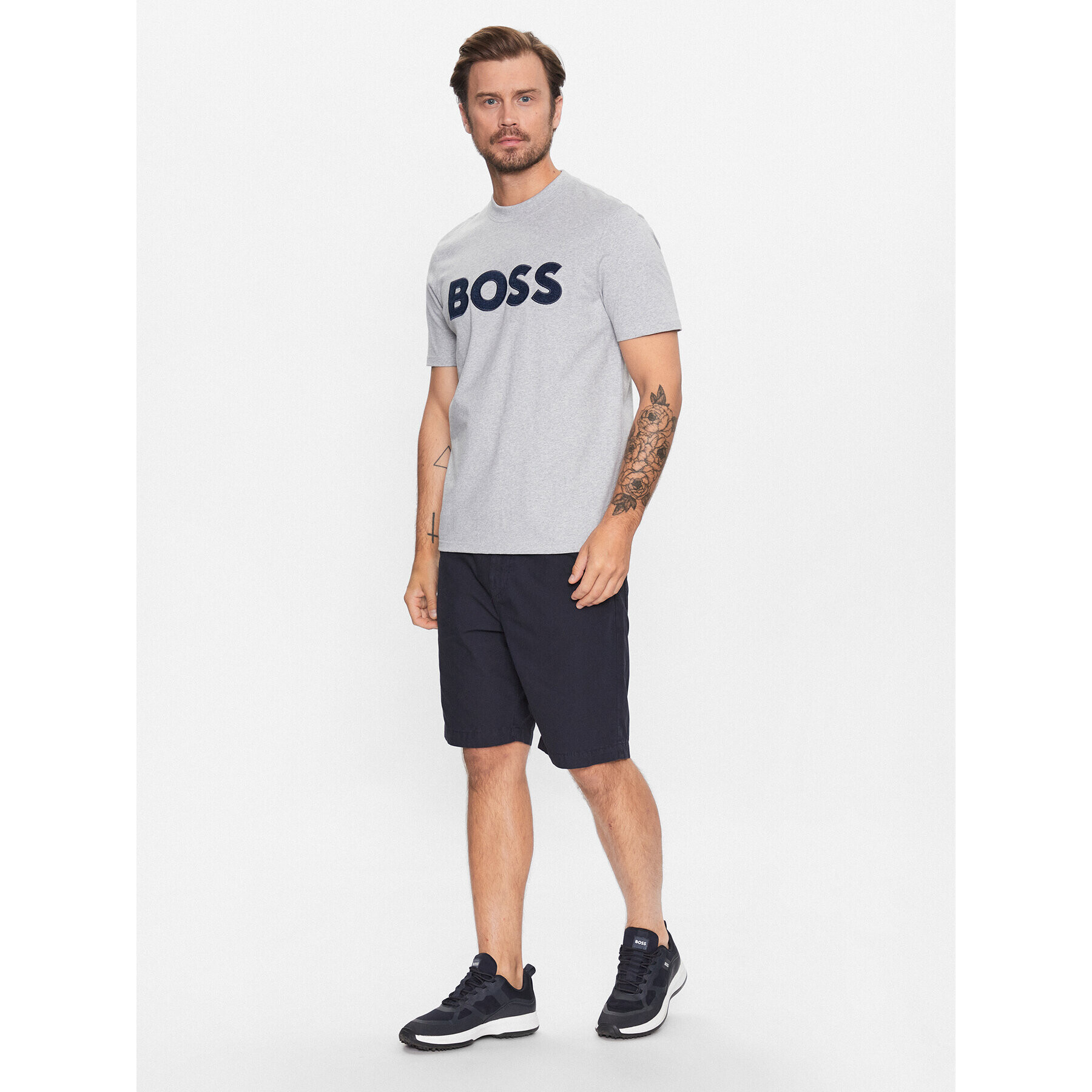 Boss Pantalon scurți din material 50488628 Bleumarin Relaxed Fit - Pled.ro