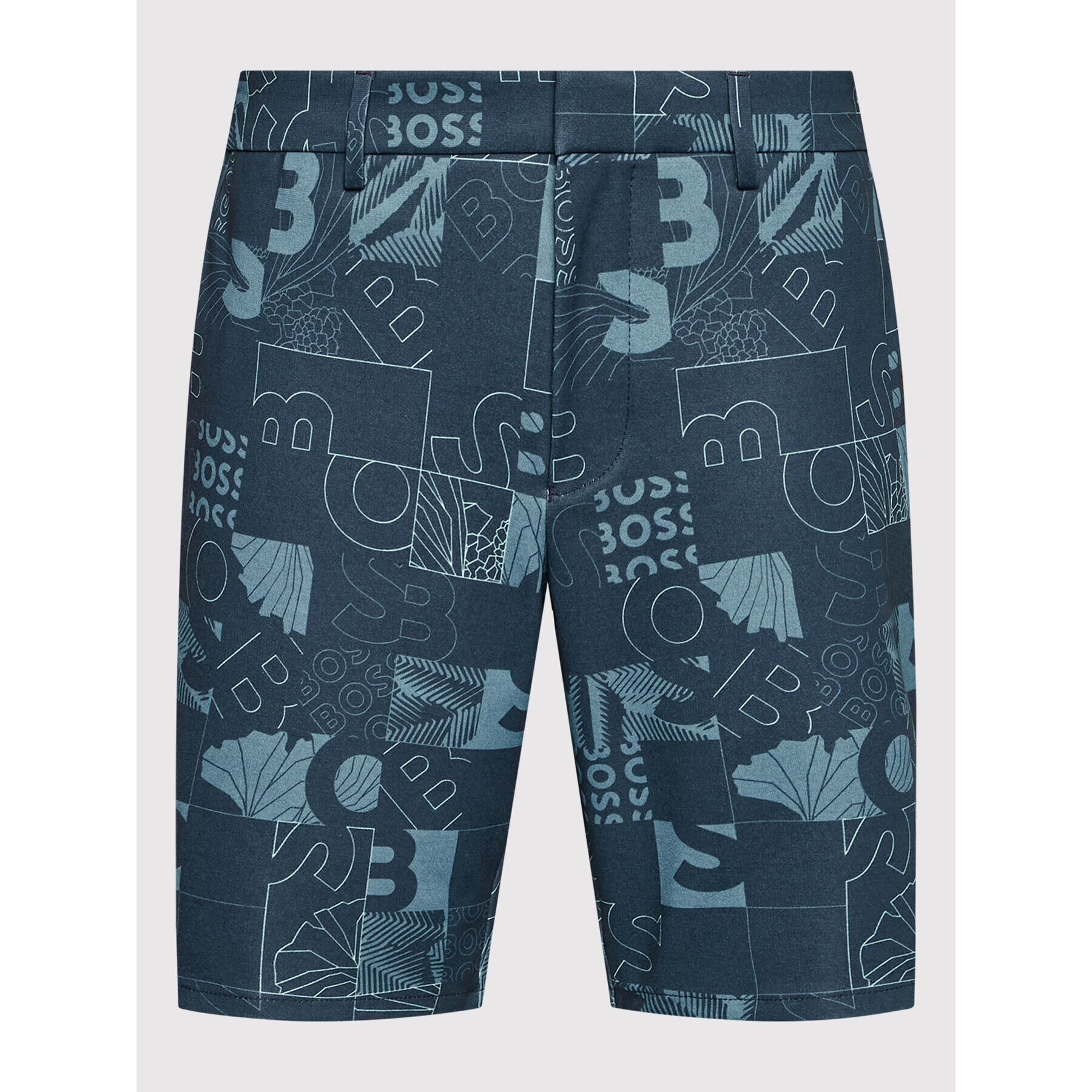 Boss Pantalon scurți din material Liem-Ginkgo-Print 50465765 Bleumarin Slim Fit - Pled.ro