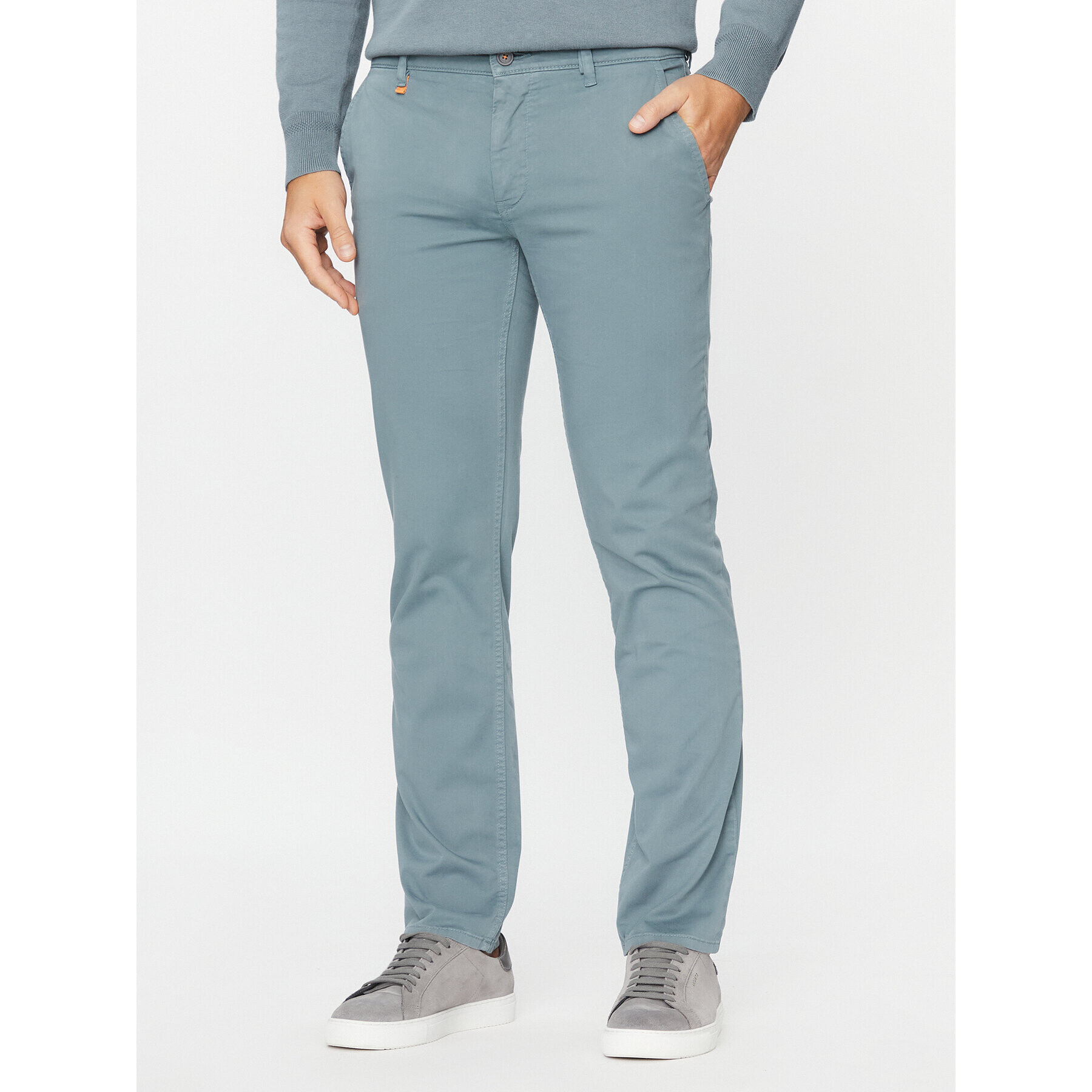 Boss Pantaloni chino 50470813 Albastru Slim Fit - Pled.ro