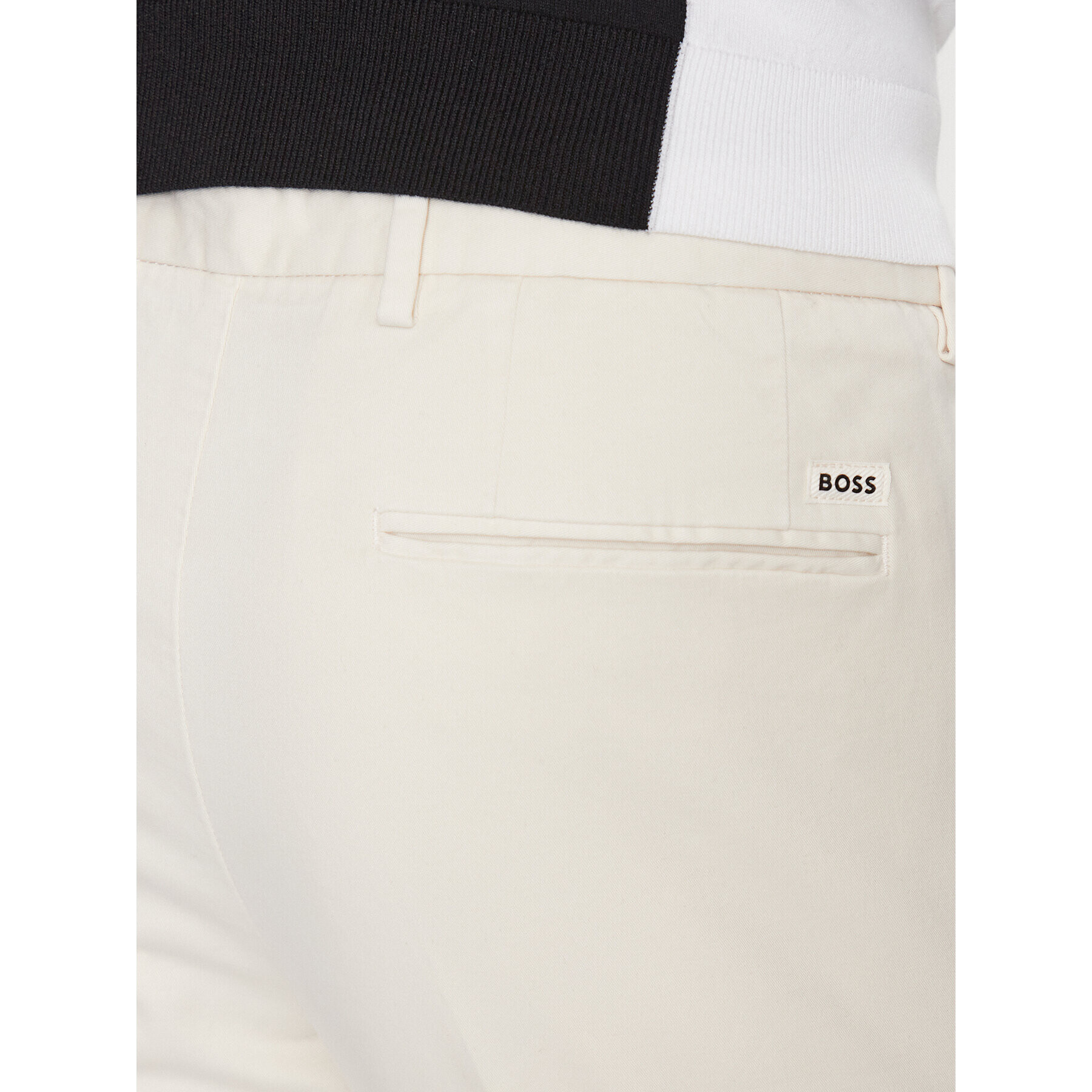 Boss Pantaloni chino Kaito1 50487966 Alb Slim Fit - Pled.ro