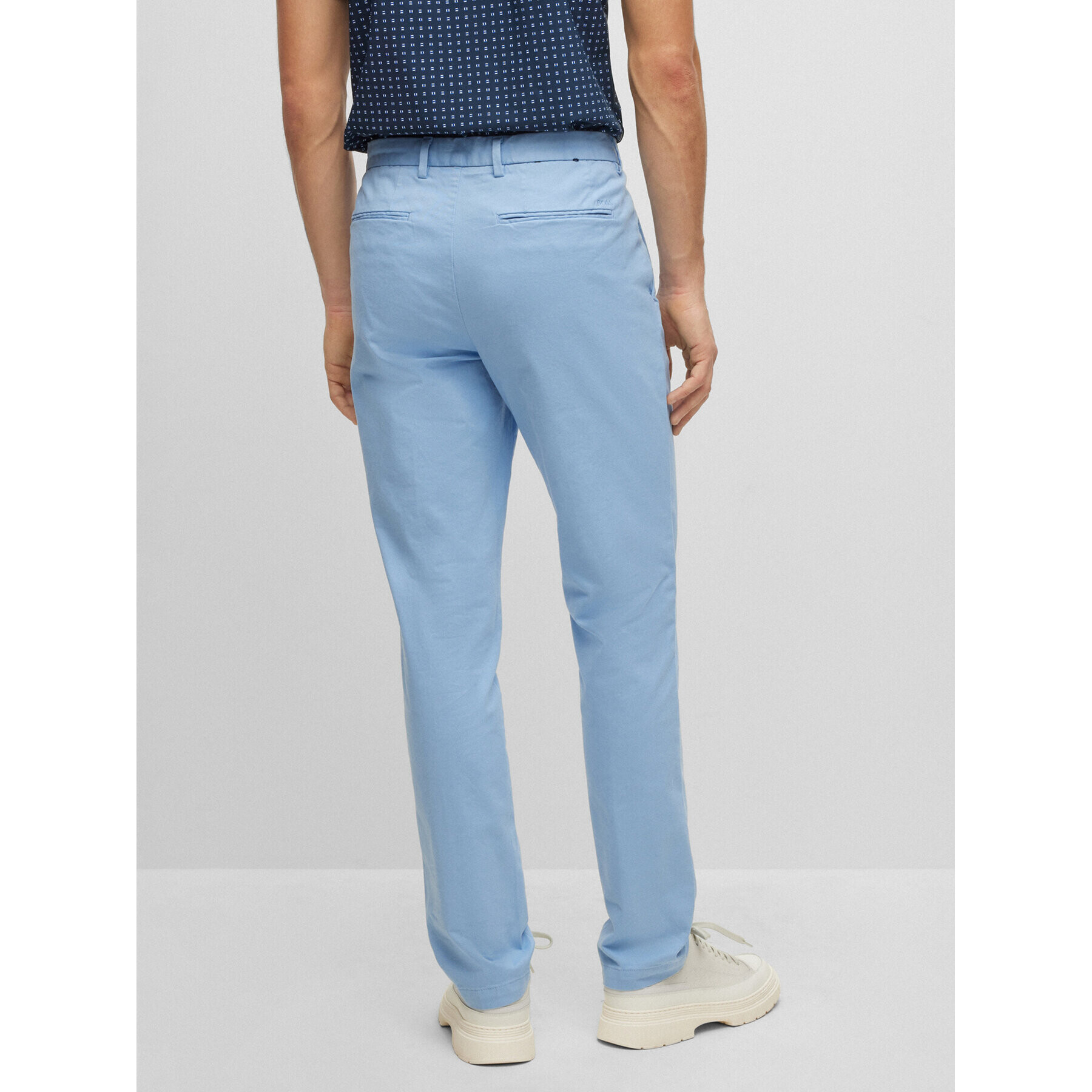 Boss Pantaloni chino Kaito1 50487966 Albastru Slim Fit - Pled.ro