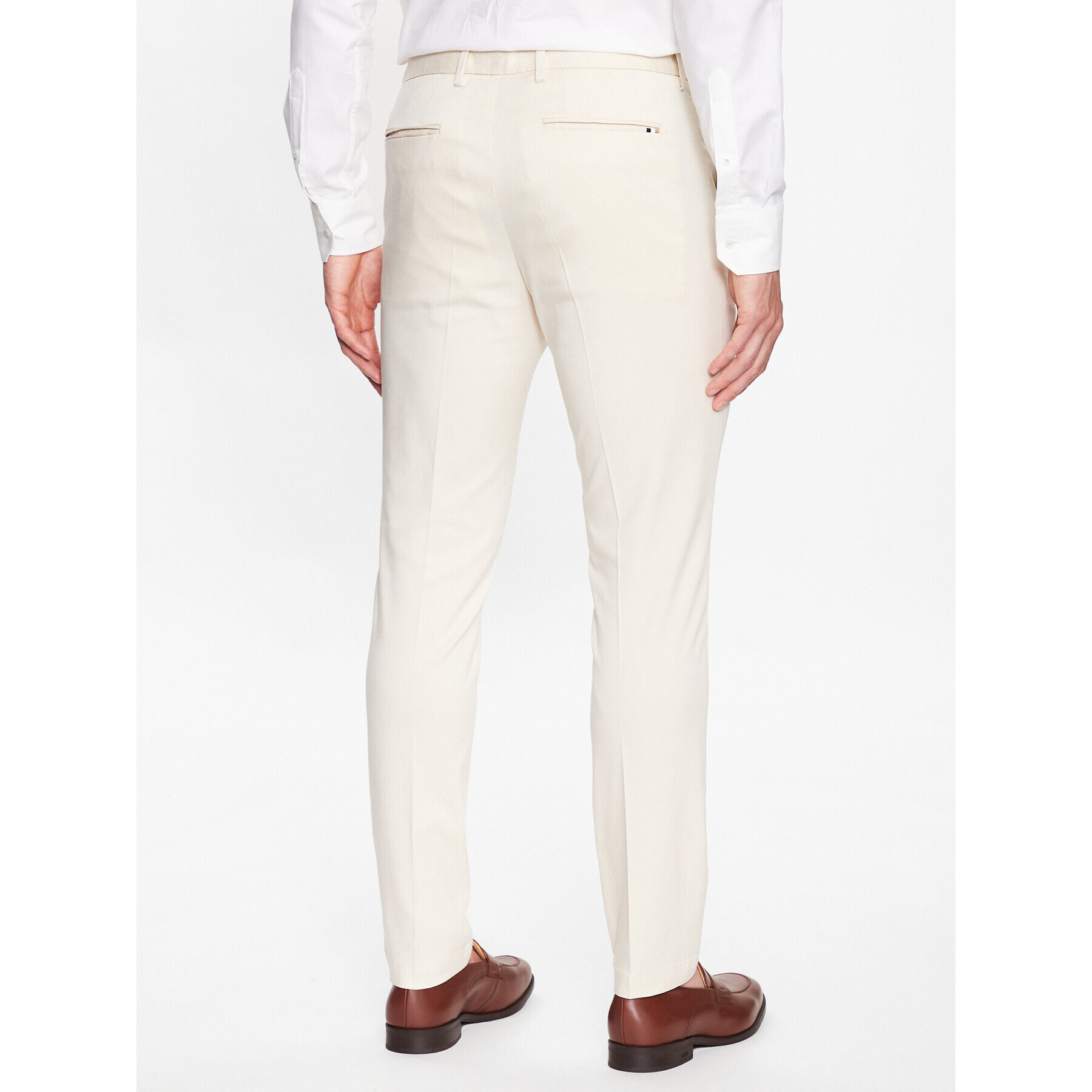 Boss Pantaloni chino Kaito1 50488014 Écru Slim Fit - Pled.ro