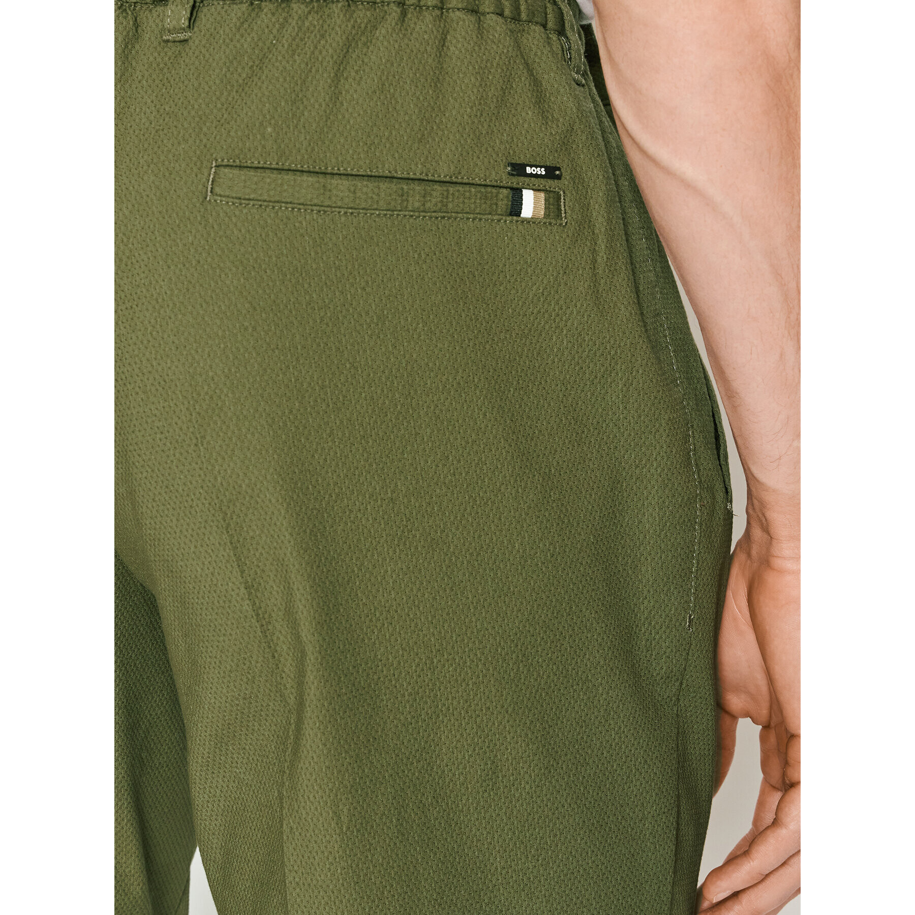 Boss Pantaloni chino C-Genius 50469063 Verde Slim Fit - Pled.ro