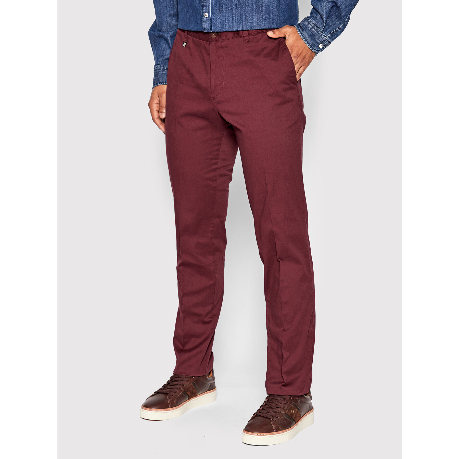 Boss Pantaloni chino C-Genius-W-222 50473548 Vișiniu Tapered Fit - Pled.ro