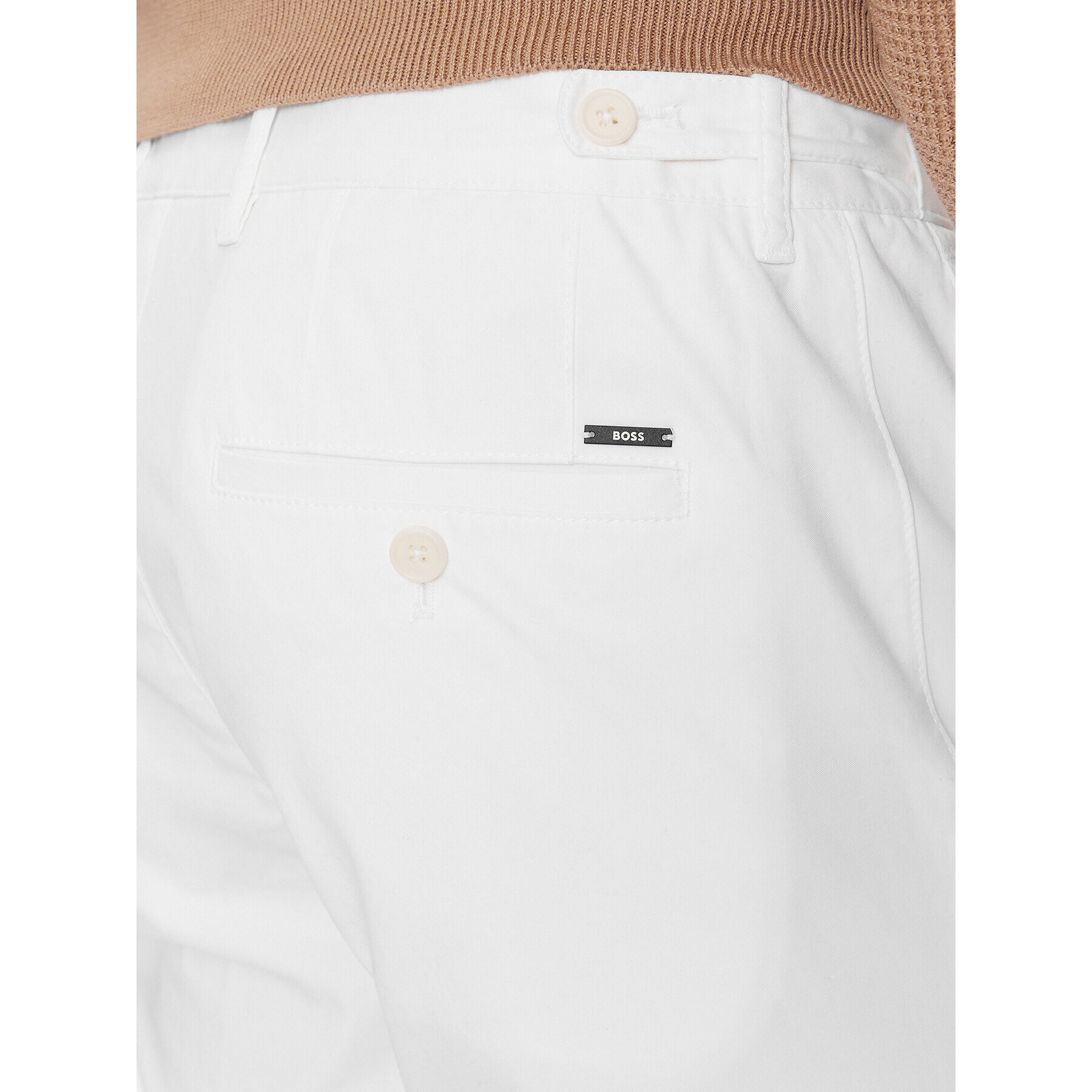 Boss Pantaloni chino C-Genius-W-241 50509778 Alb Slim Fit - Pled.ro