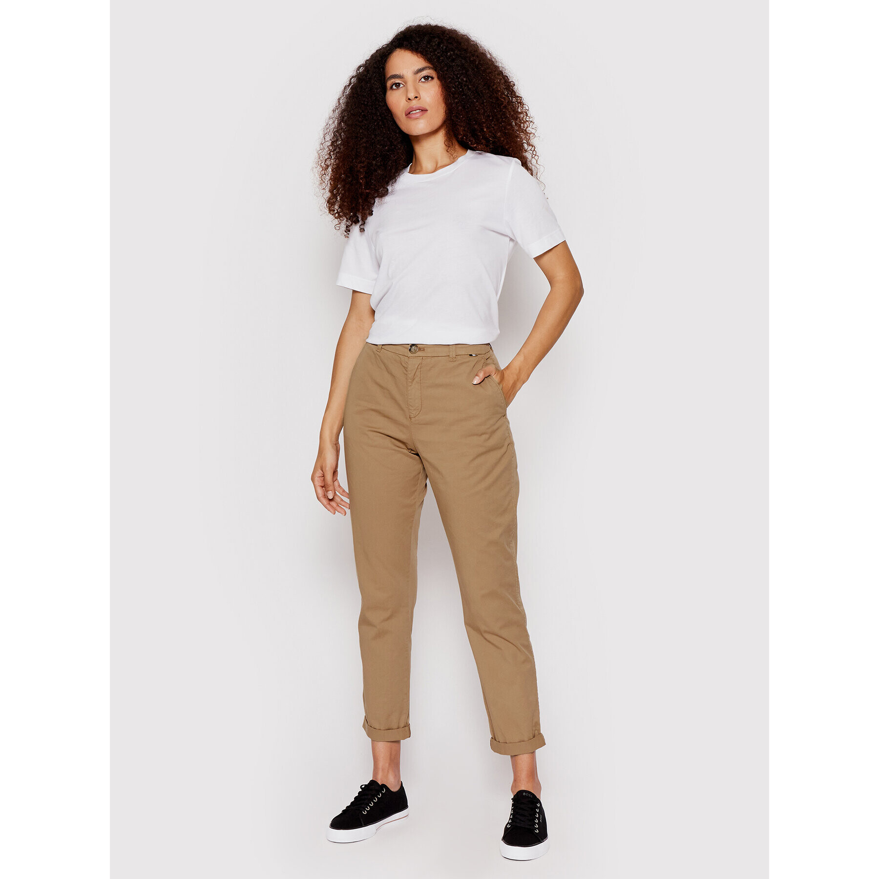 Boss Pantaloni chino C_Tachini-D 50467693 Maro Regular Fit - Pled.ro