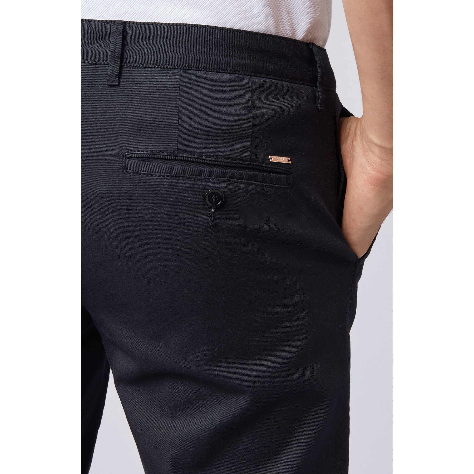 Boss Pantaloni chino Crigan3-D 50325944 Negru Regular Fit - Pled.ro