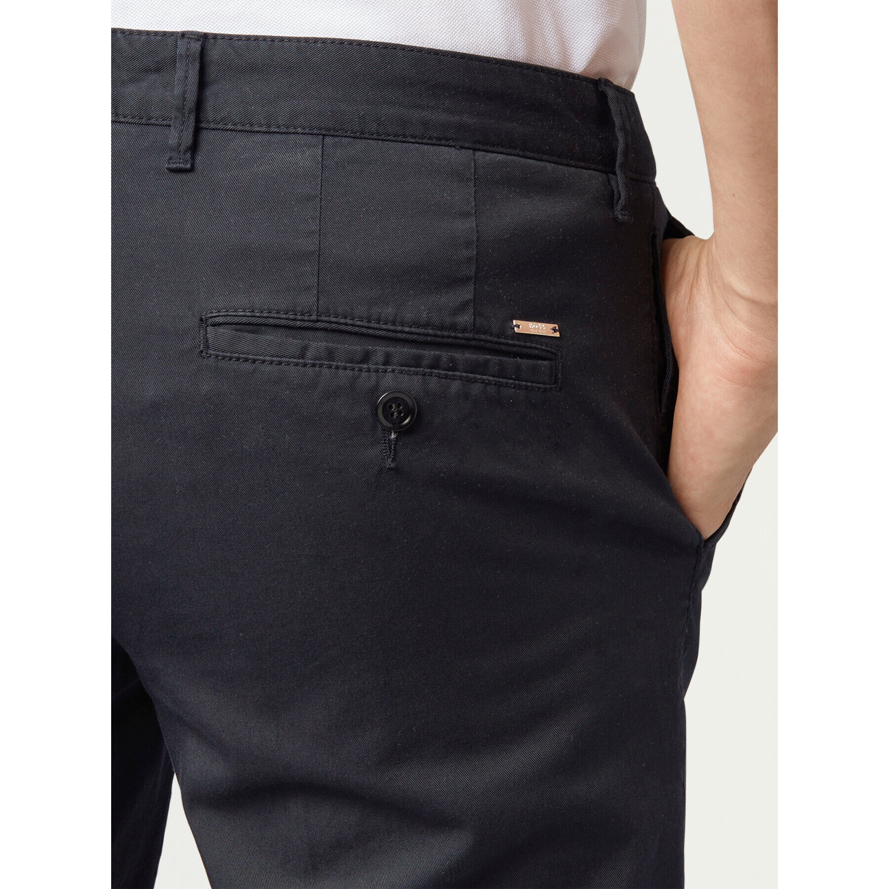 Boss Pantaloni chino Crigan3-D 50325944 Negru Regular Fit - Pled.ro