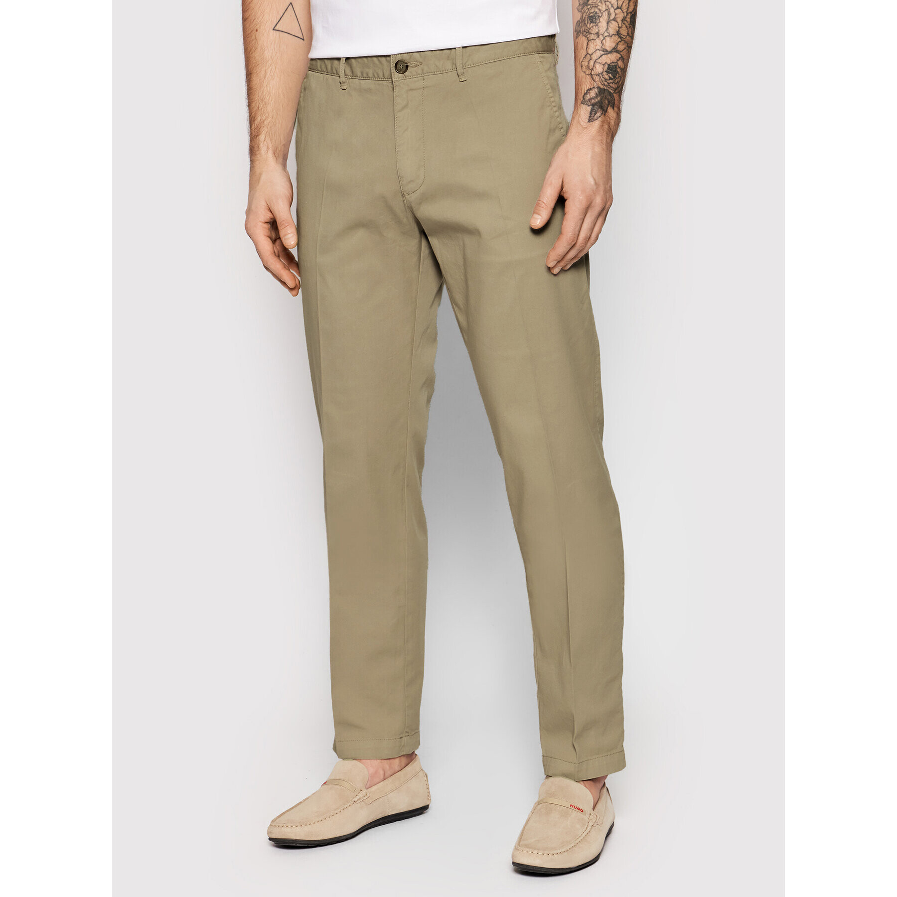 Boss Pantaloni chino Crigan3-D 50468722 Bej Regular Fit - Pled.ro