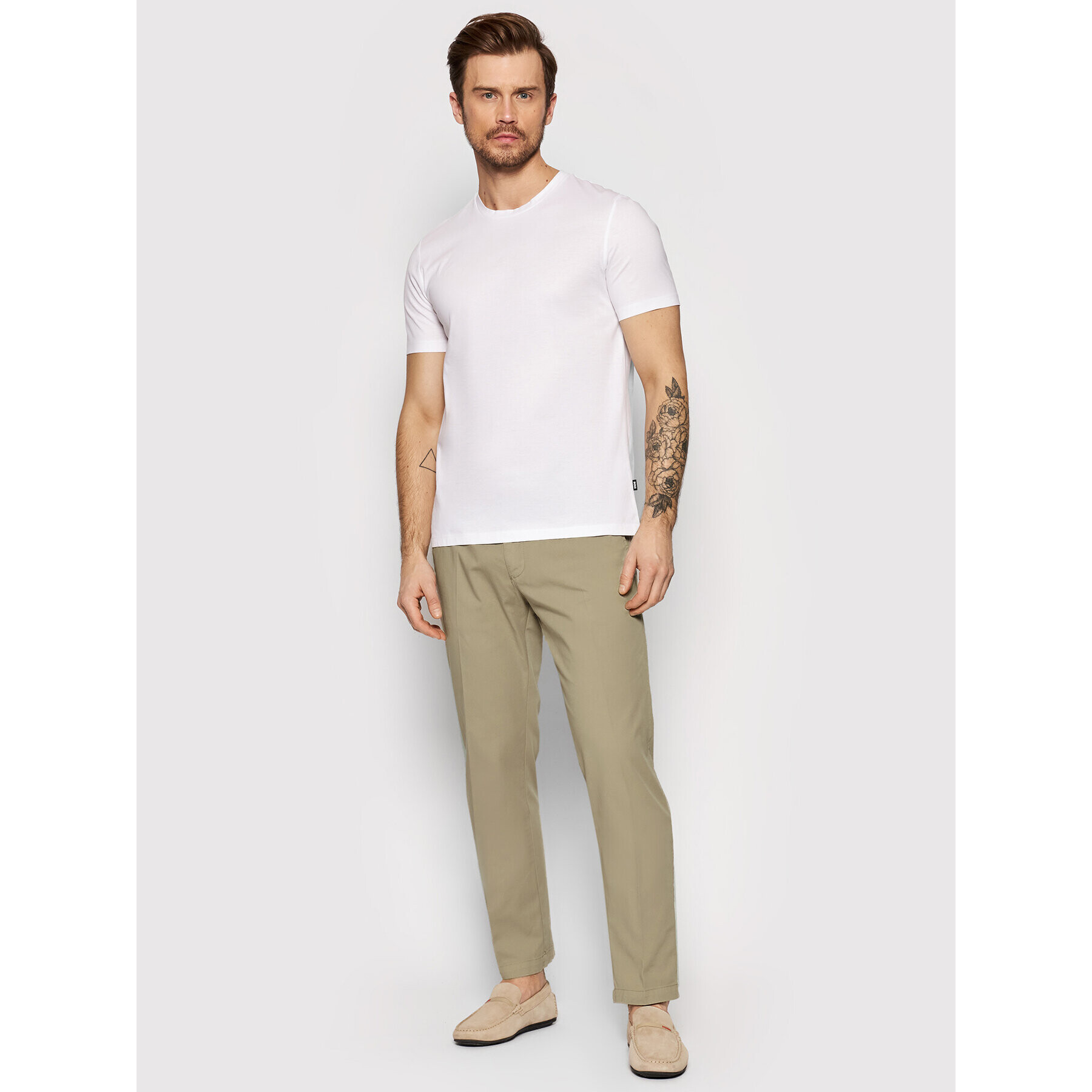 Boss Pantaloni chino Crigan3-D 50468722 Bej Regular Fit - Pled.ro