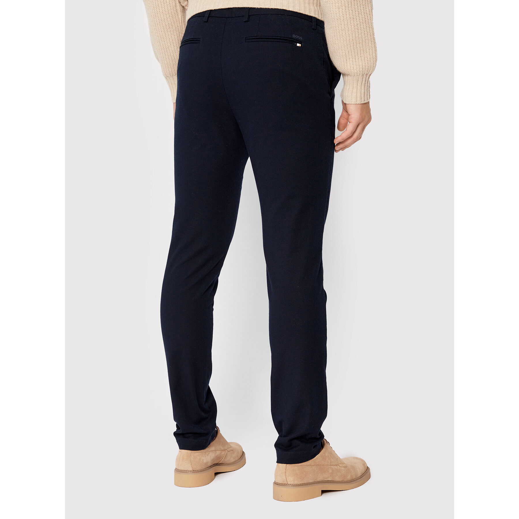 Boss Pantaloni chino Kaito 1 50472711 Bleumarin Slim Fit - Pled.ro