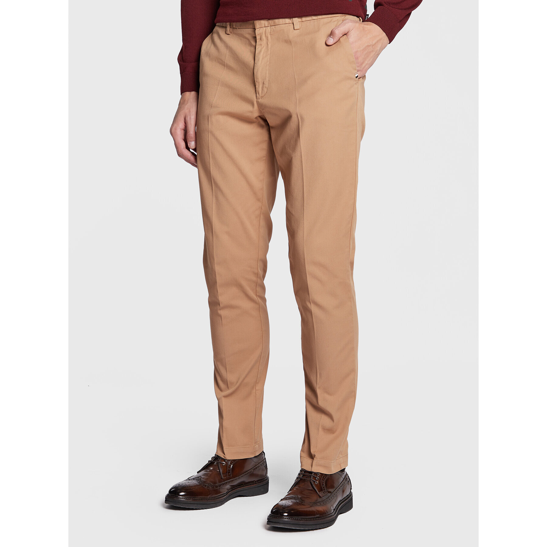 Boss Pantaloni chino Kaito1 50468723 Bej Slim Fit - Pled.ro