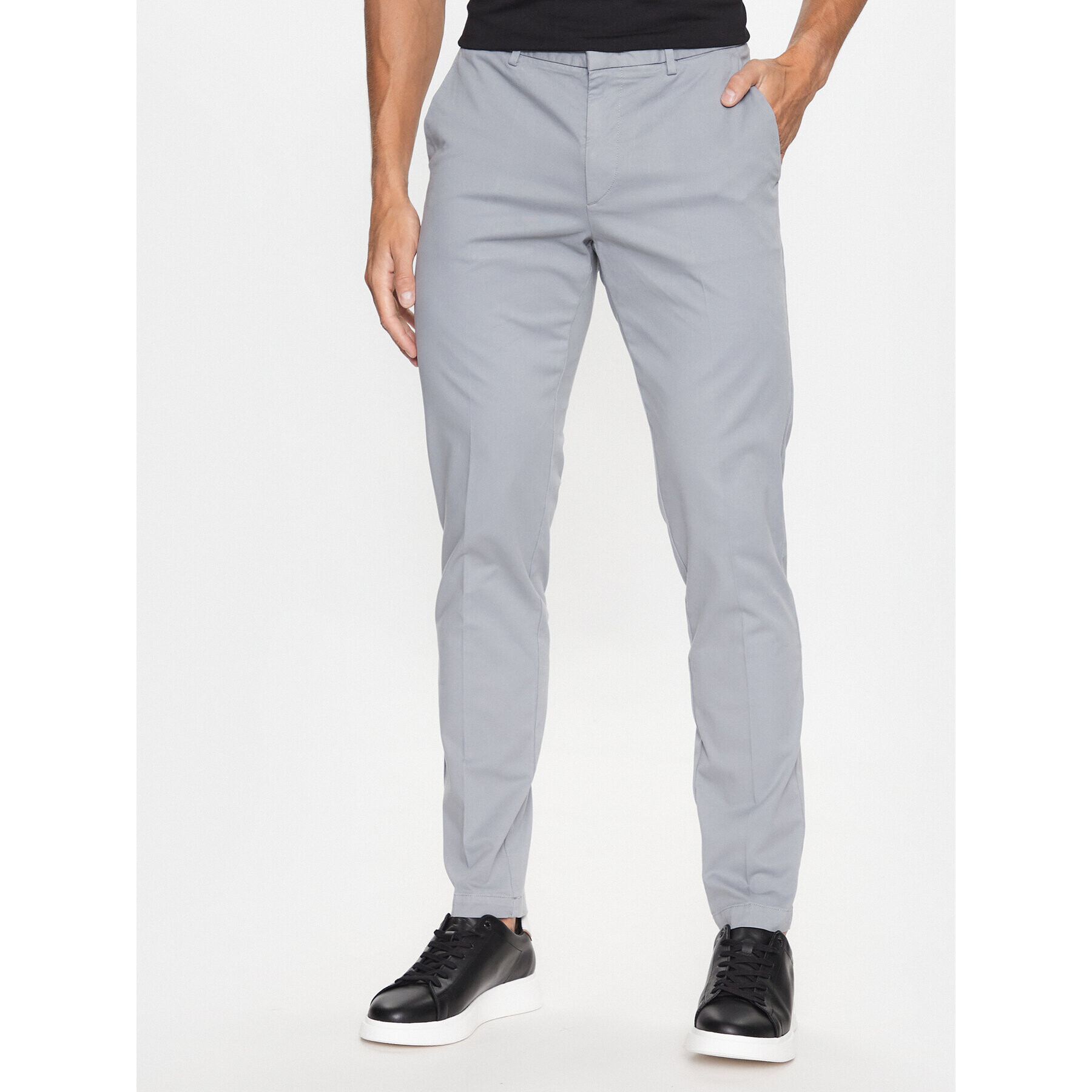 Boss Pantaloni chino Kaito1 50487966 Gri Slim Fit - Pled.ro